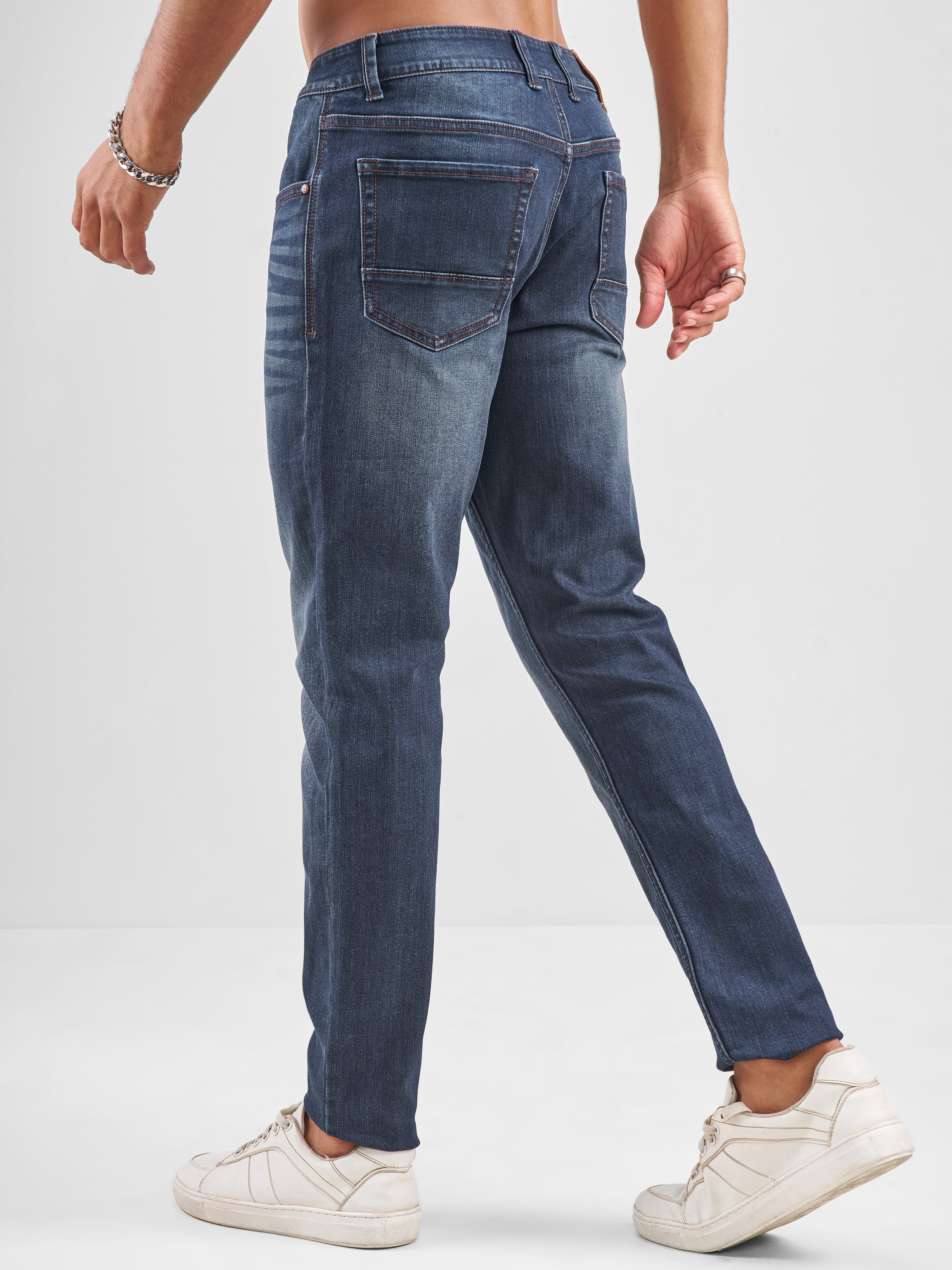 Purple By Highlander Men Blue Slim Fit Jeans - Blue - Image 3