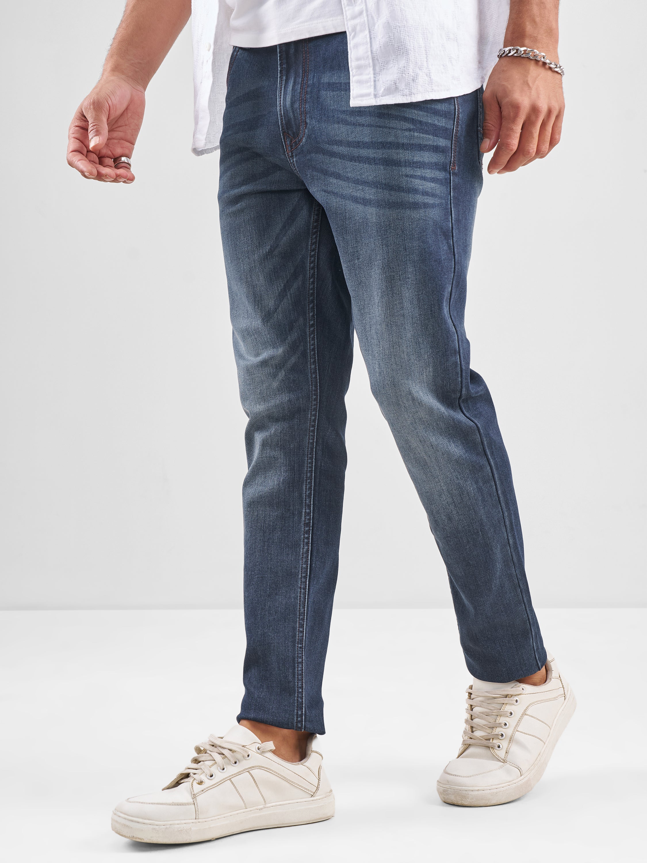 Purple By Highlander Men Blue Slim Fit Jeans - Blue - Image 4