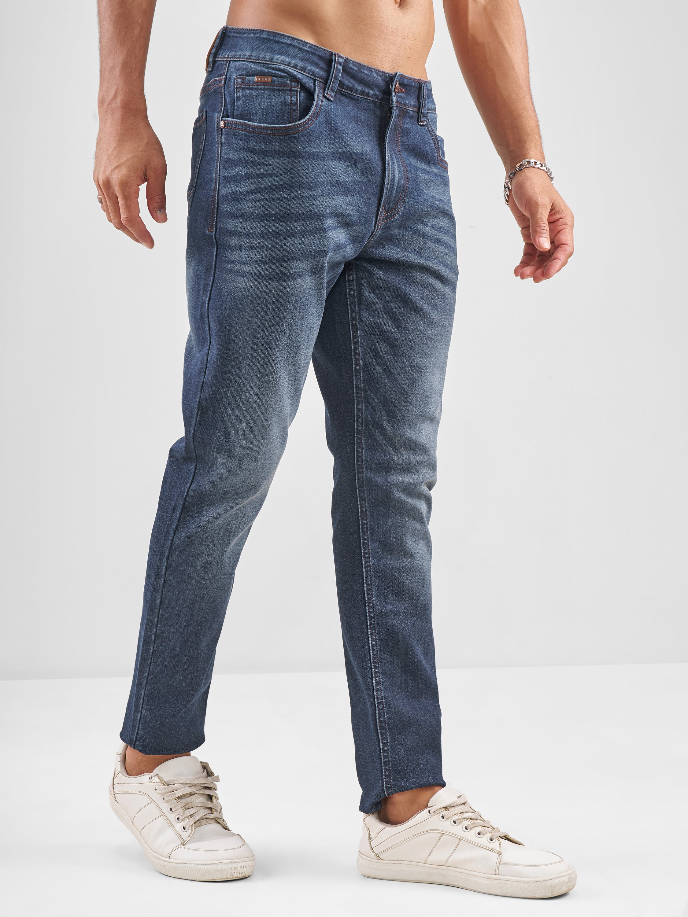 Purple By Highlander Men Blue Slim Fit Jeans - Blue - Image 6