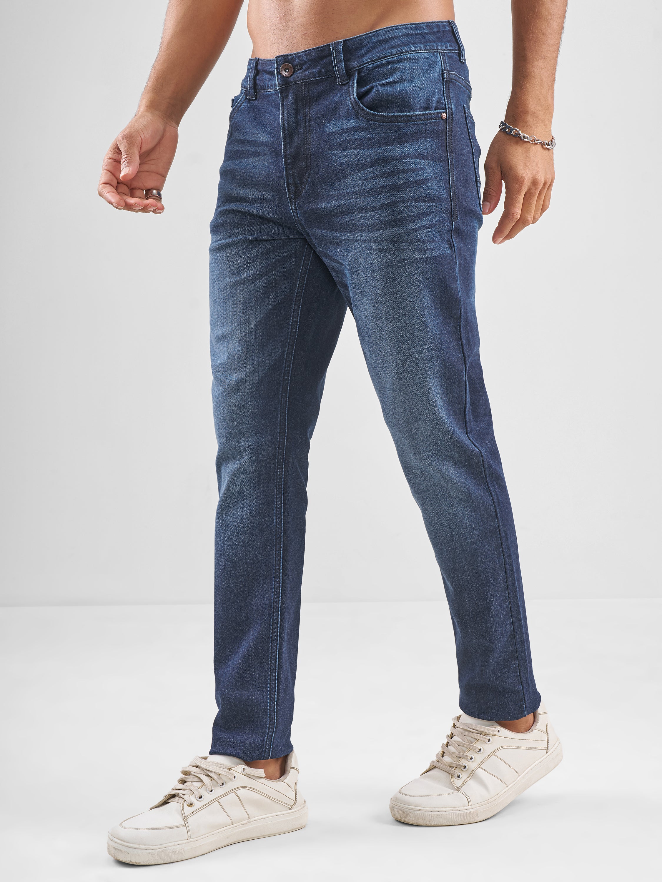 Purple By Highlander Men Blue Slim Fit Jeans - Blue - Image 4