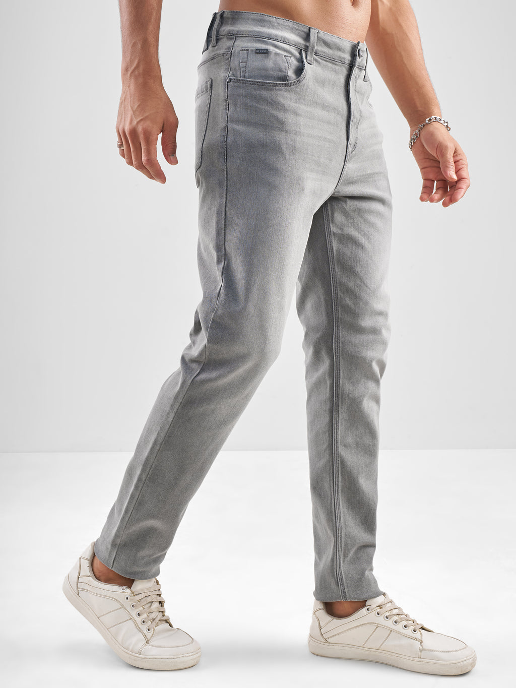 Purple By Highlander Men Grey Slim Fit Jeans - Grey - Image 6