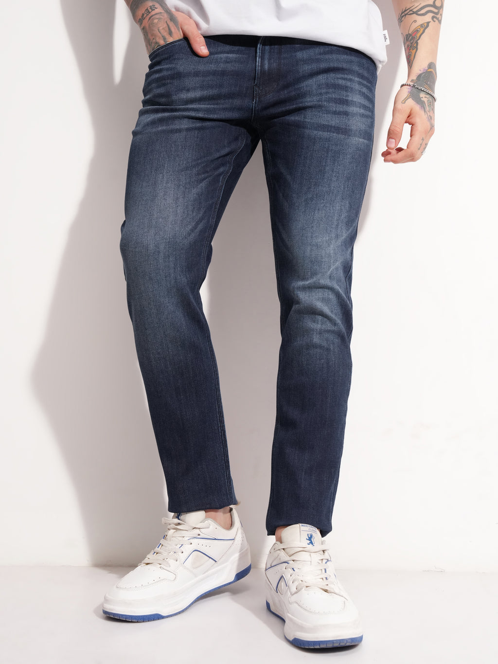 Purple By Highlander Men Blue Slim Fit Stretchable Jeans - Blue - Image 1