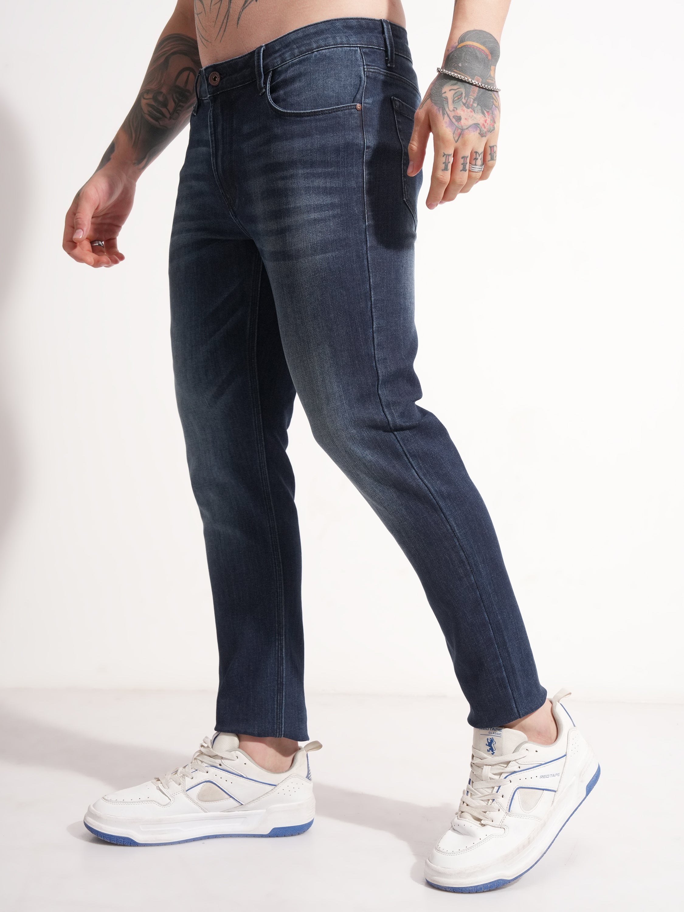 Purple By Highlander Men Blue Slim Fit Stretchable Jeans - Blue - Image 4