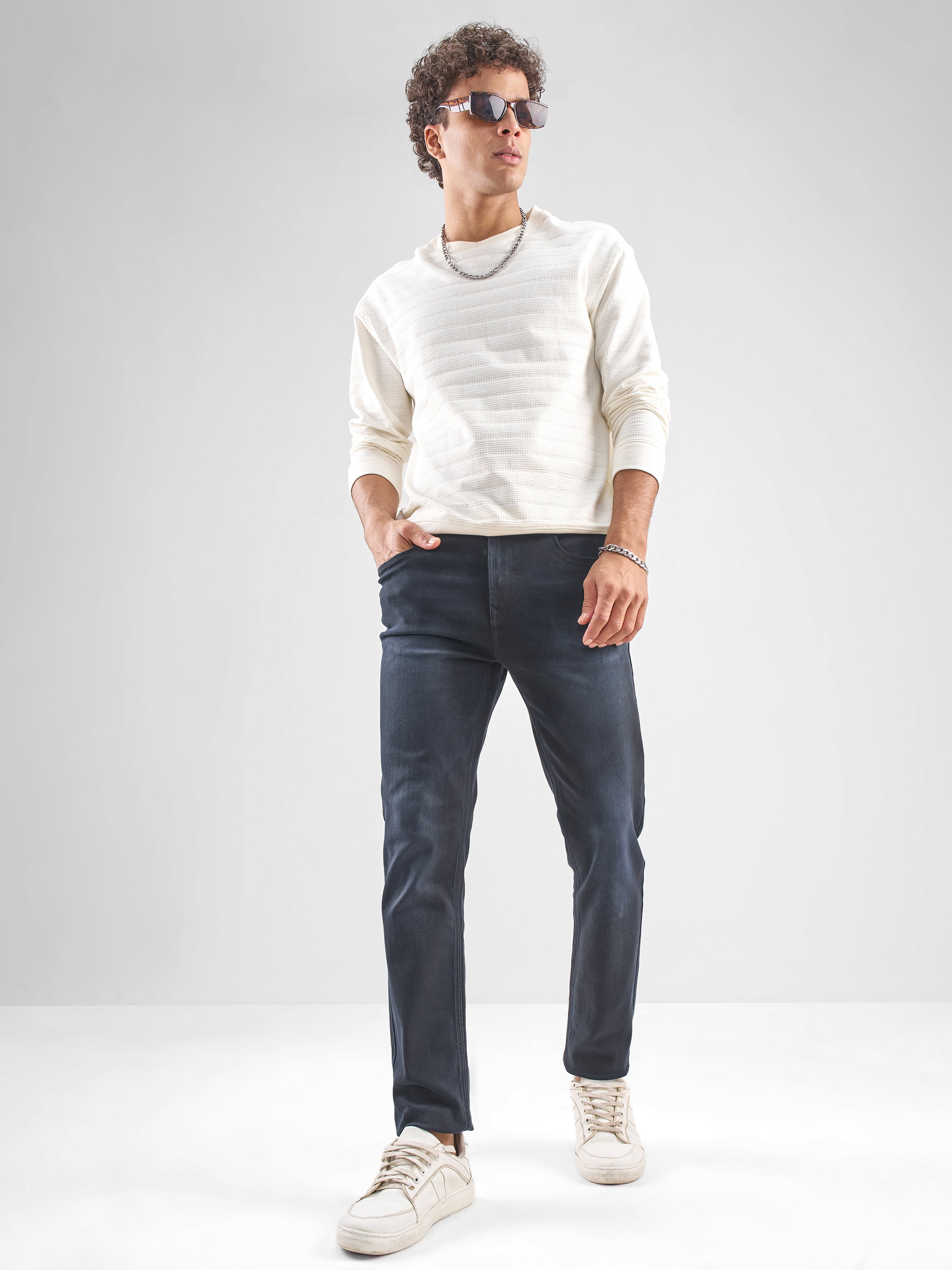 Purple By Highlander Men Blue Slim Fit Jeans - Blue - Image 2