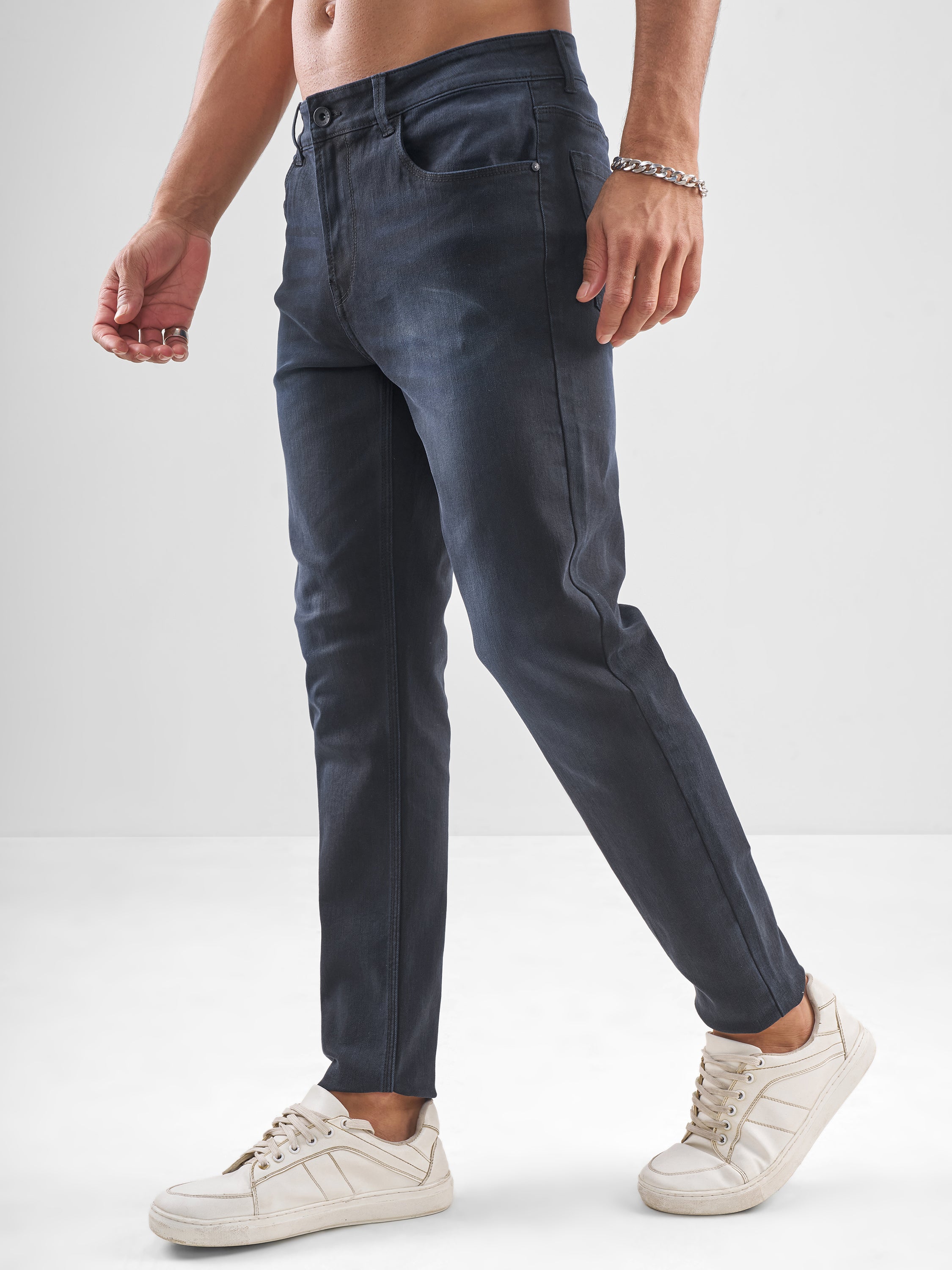 Purple By Highlander Men Blue Slim Fit Jeans - Blue - Image 4