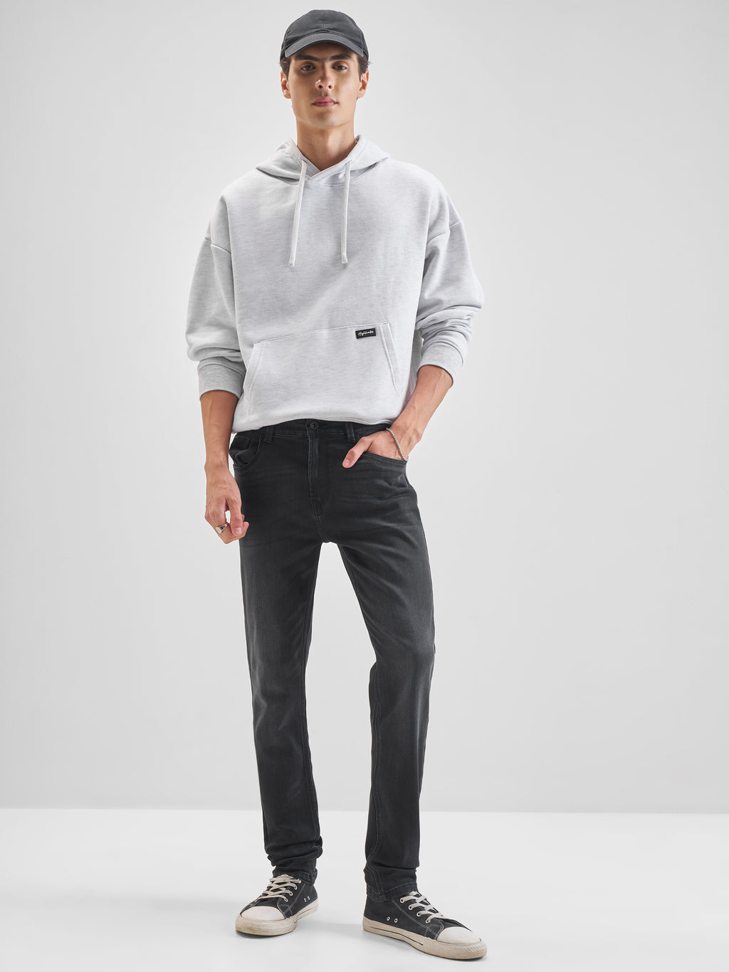 Purple By Highlander Men Grey Slim Fit Stretchable Jeans - Grey - Image 2