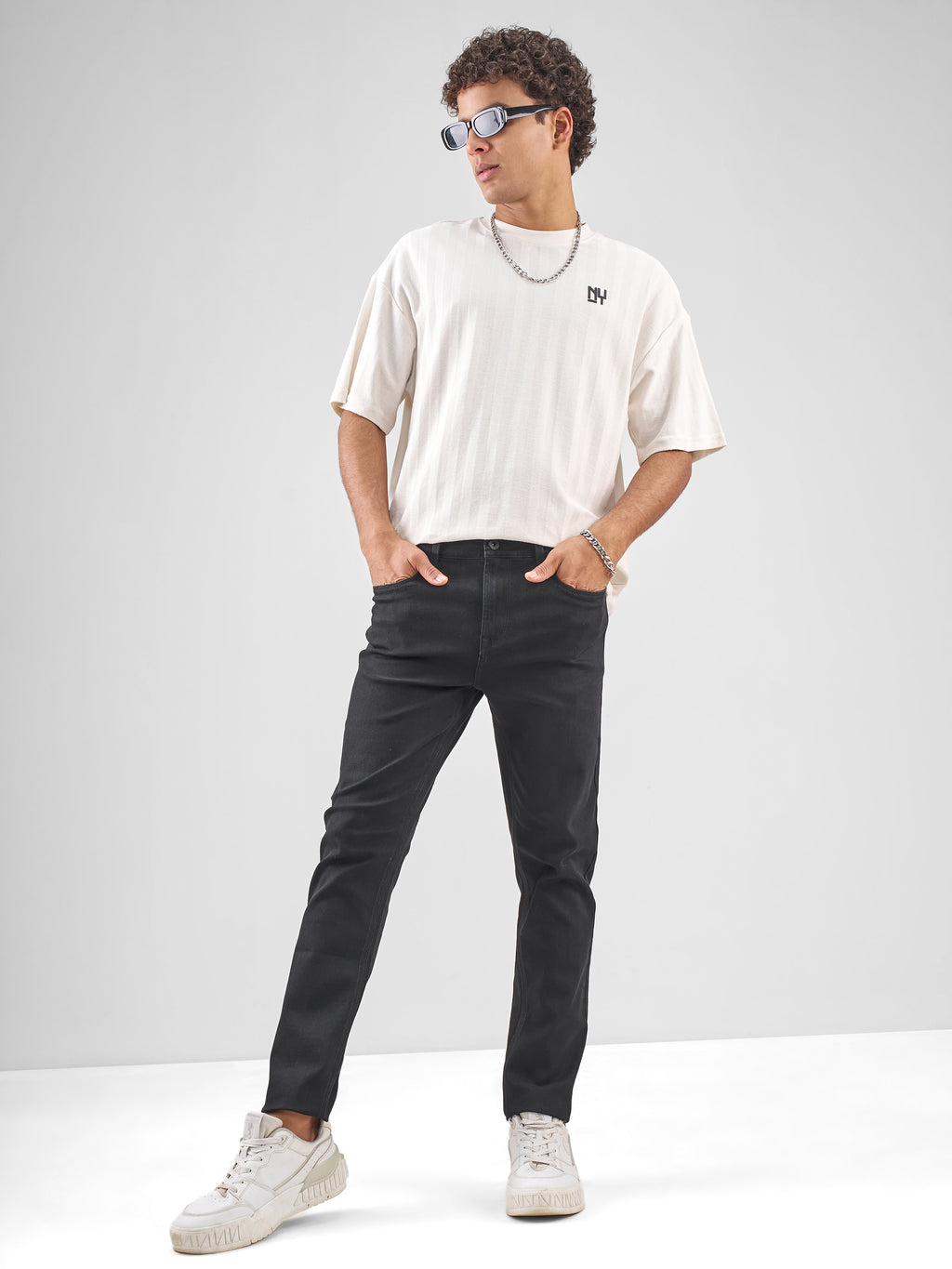 Purple By Highlander Men Black Slim Fit Jeans - Black - Image 2