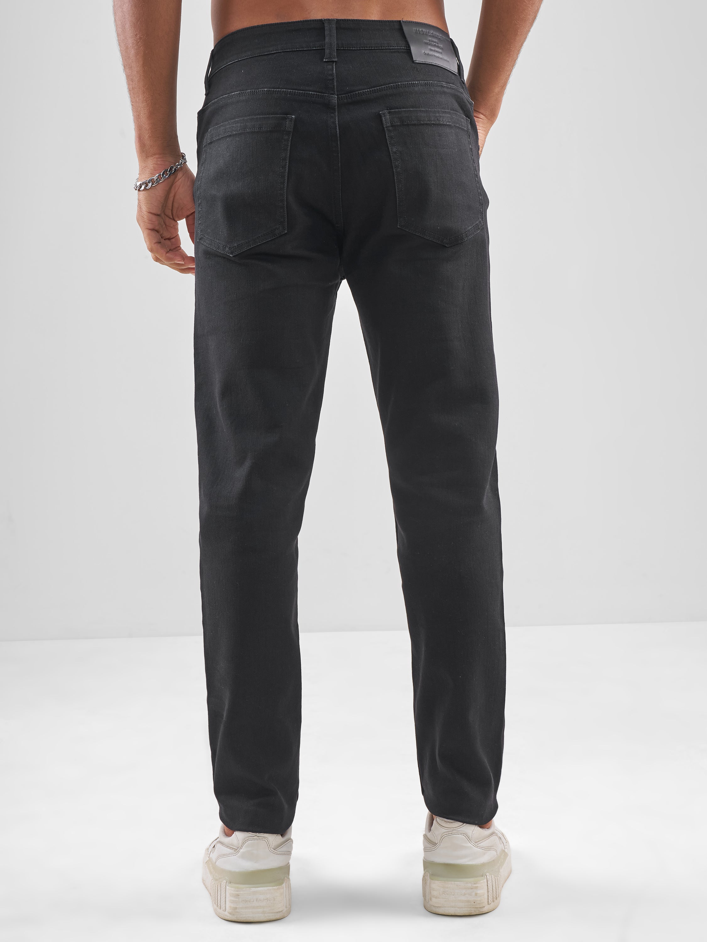 Purple By Highlander Men Black Slim Fit Jeans - Black - Image 3