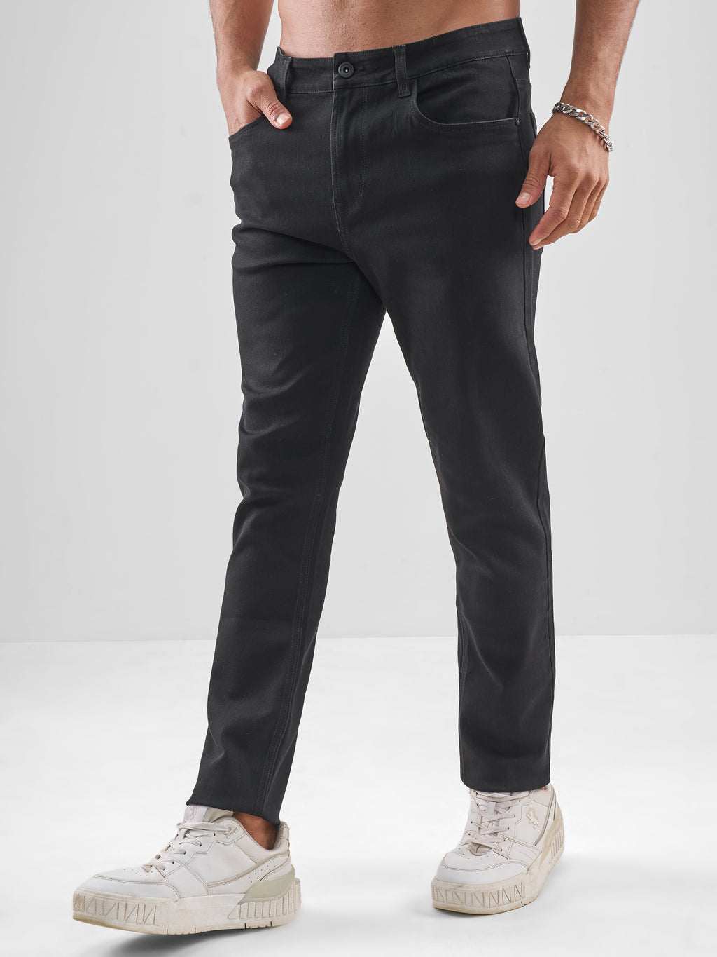 Purple By Highlander Men Black Slim Fit Jeans - Black - Image 4
