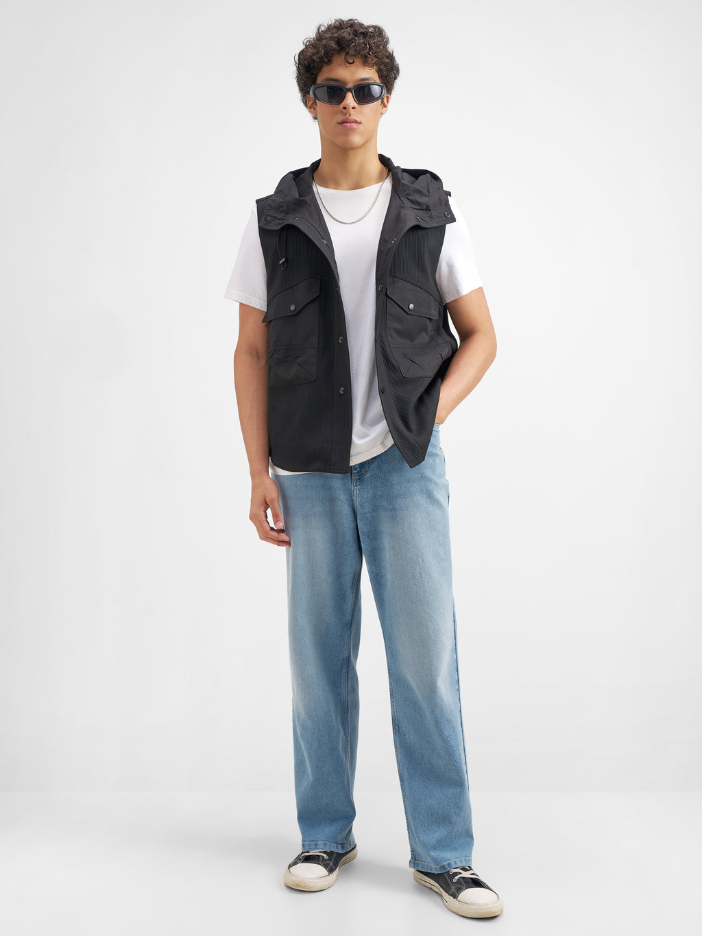 Purple By Highlander Men Blue Relaxed Fit Stretchable Jeans - Blue - Image 2