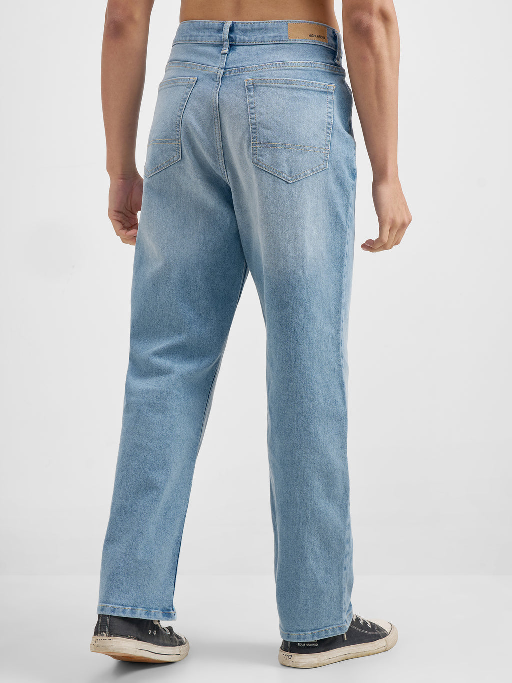 Purple By Highlander Men Blue Relaxed Fit Stretchable Jeans - Blue - Image 3