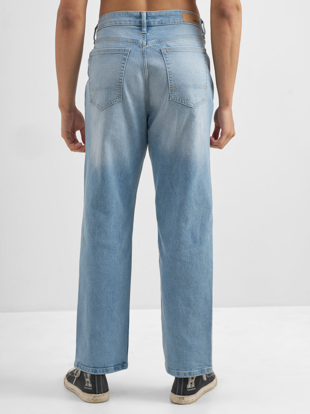Purple By Highlander Men Blue Relaxed Fit Stretchable Jeans - Blue - Image 3
