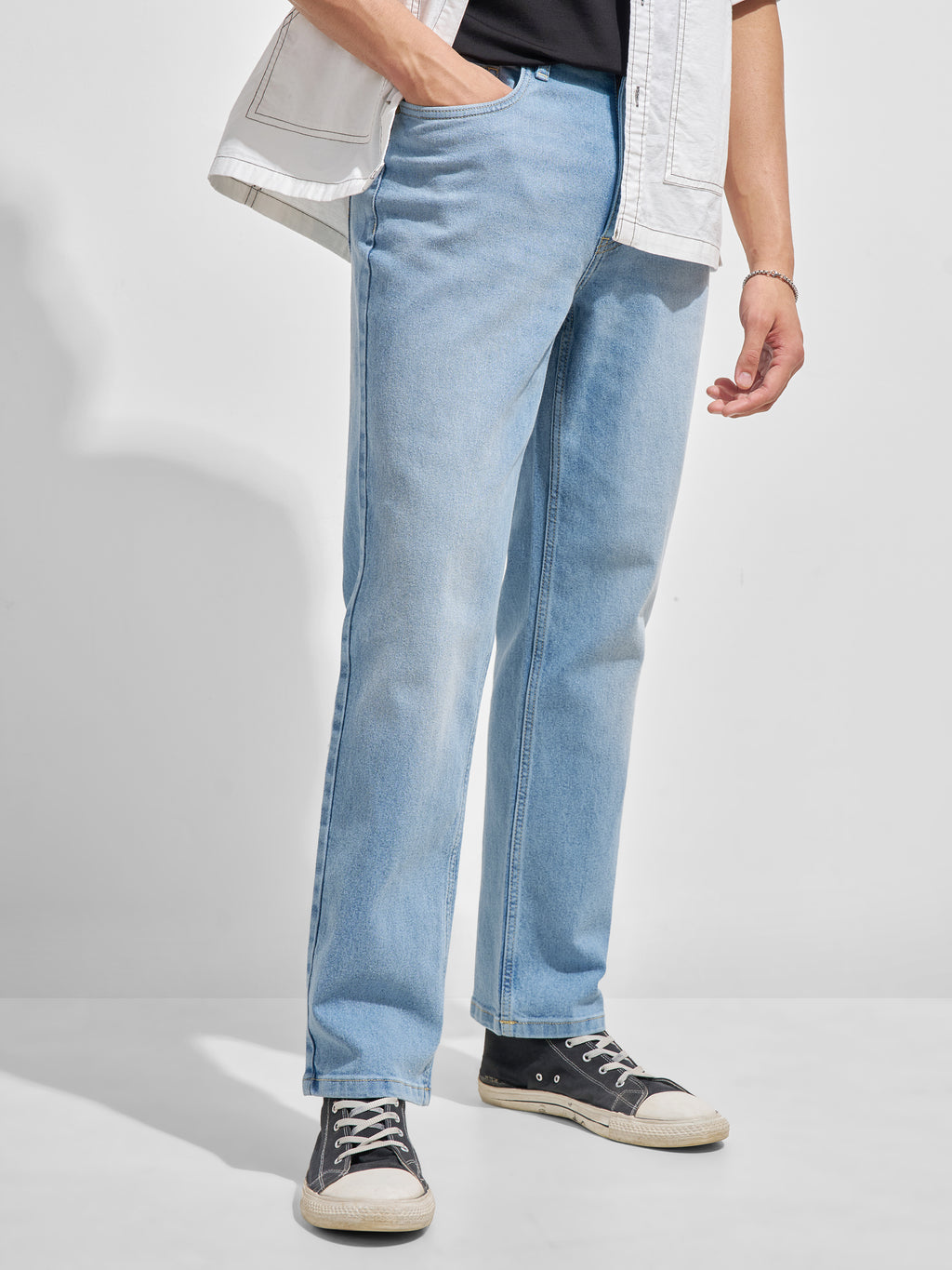 Purple By Highlander Men Blue Regular Fit Stretchable Jeans