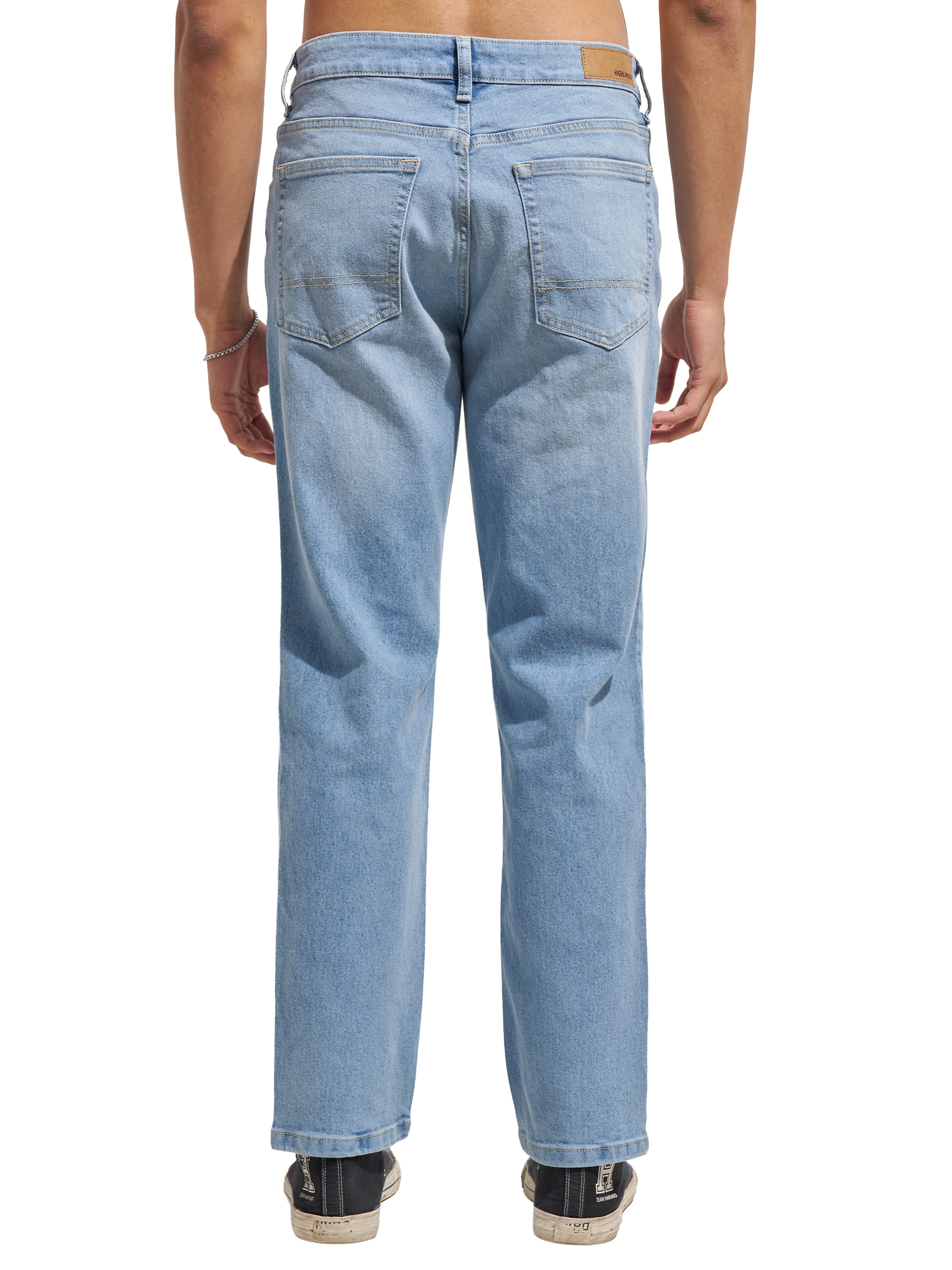Purple By Highlander Men Blue Regular Fit Stretchable Jeans