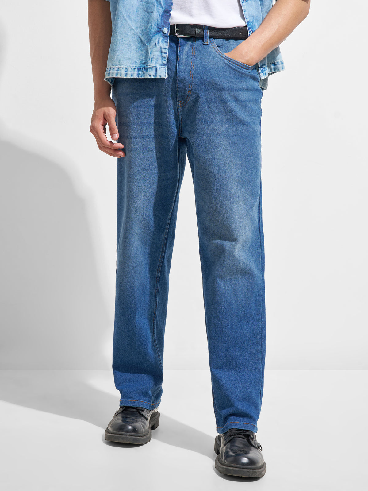Highlander Men Blue Relaxed Fit Stretchable Jeans