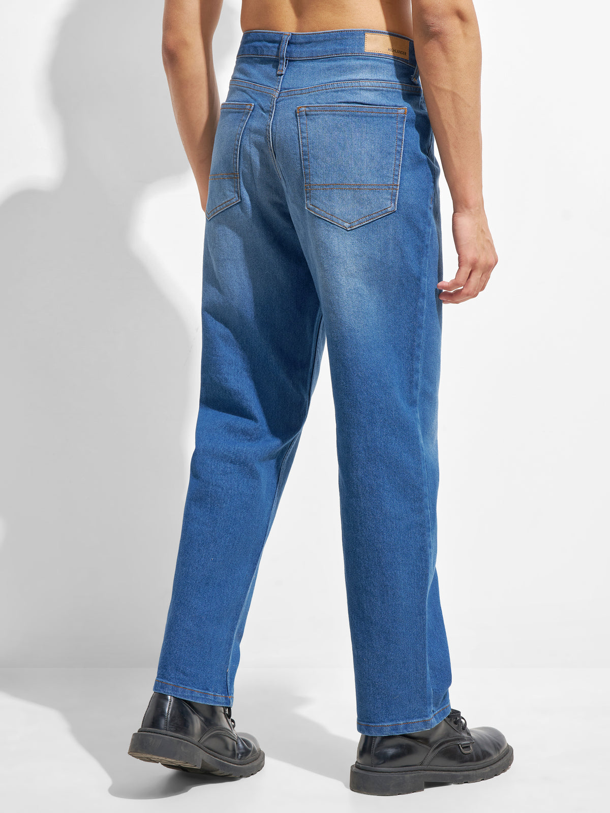 Highlander Men Blue Relaxed Fit Stretchable Jeans