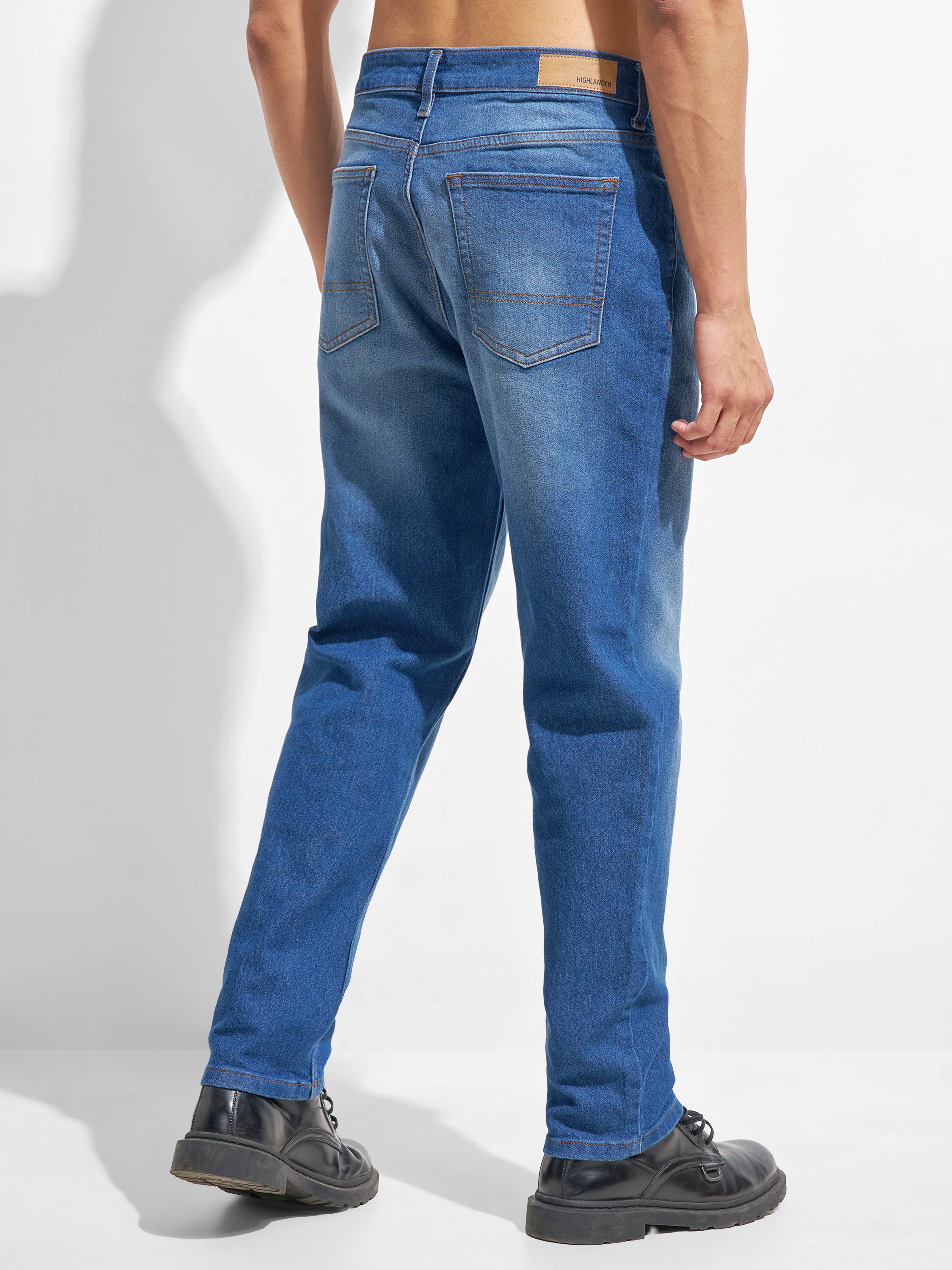 Highlander Men Blue Relaxed Fit Stretchable Jeans