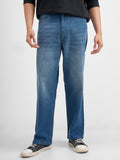 Purple By Highlander Men Blue Loose Fit Stretchable Jeans - Blue - Image 1
