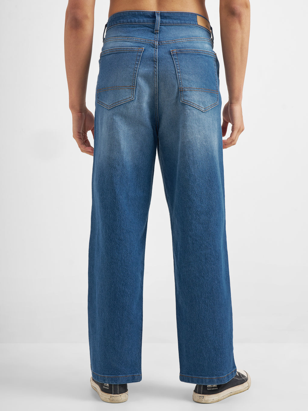 Purple By Highlander Men Blue Loose Fit Stretchable Jeans - Blue - Image 3