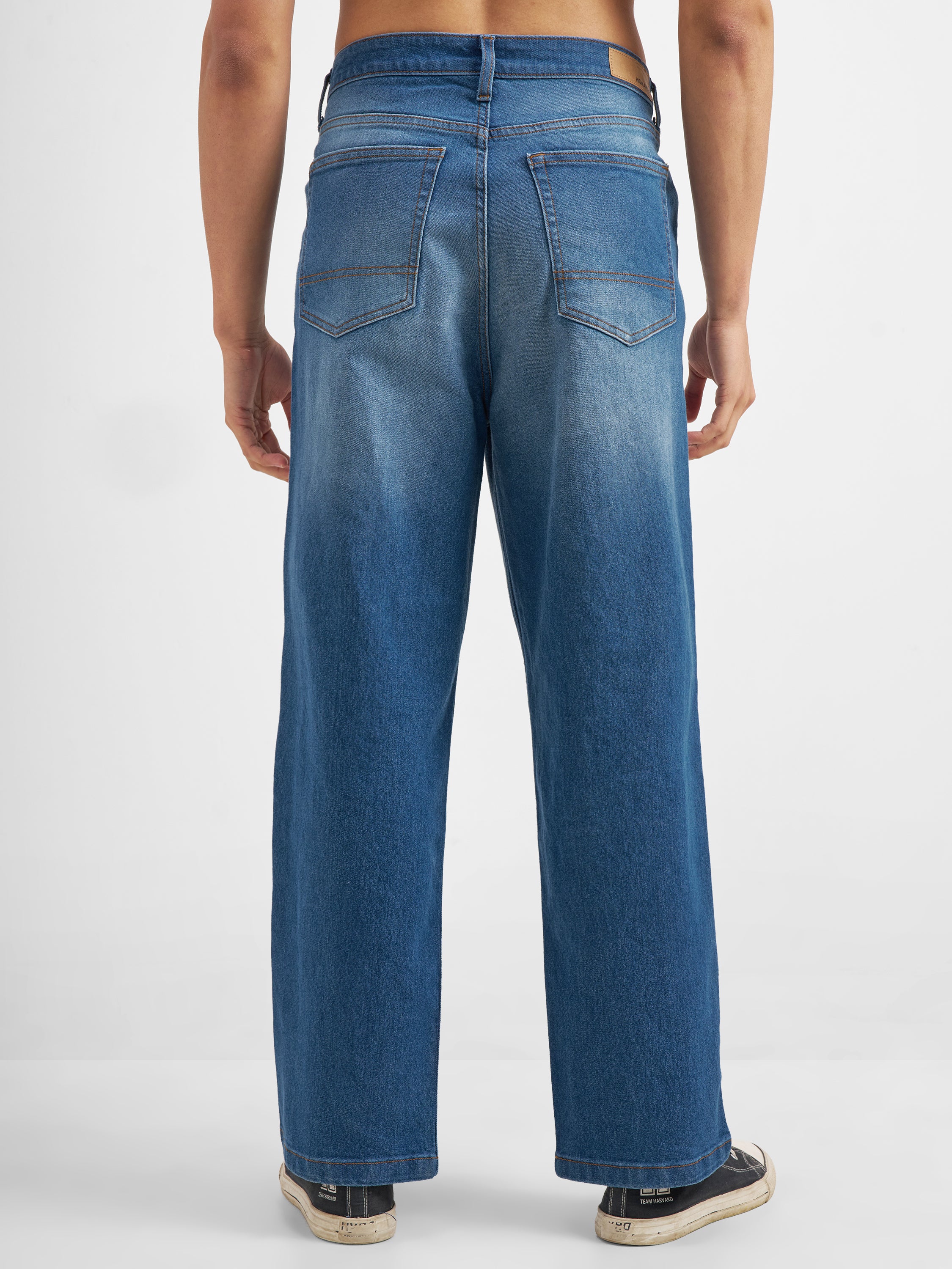 Purple By Highlander Men Blue Loose Fit Stretchable Jeans - Blue - Image 3