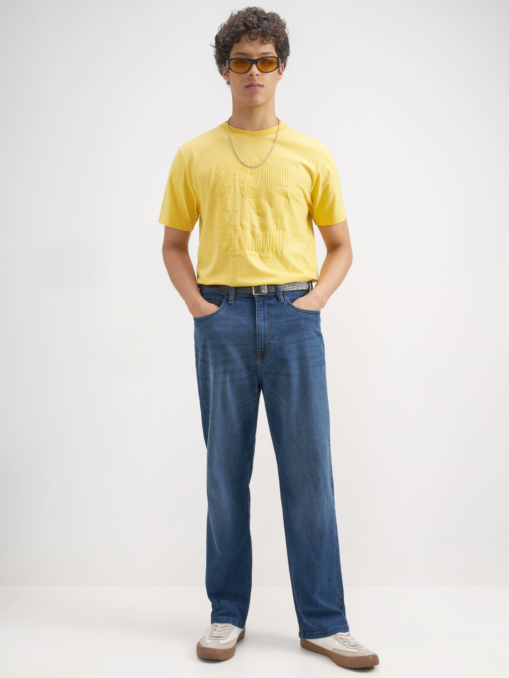 Purple By Highlander Men Blue Relaxed Fit Stretchable Jeans - Blue - Image 2