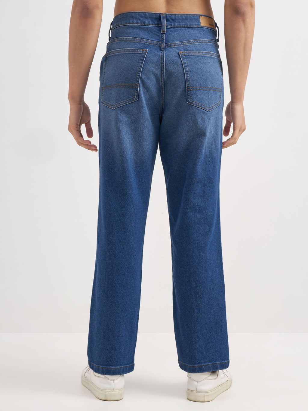 Purple By Highlander Men Blue Straight Fit Stretchable Jeans - Blue - Image 3