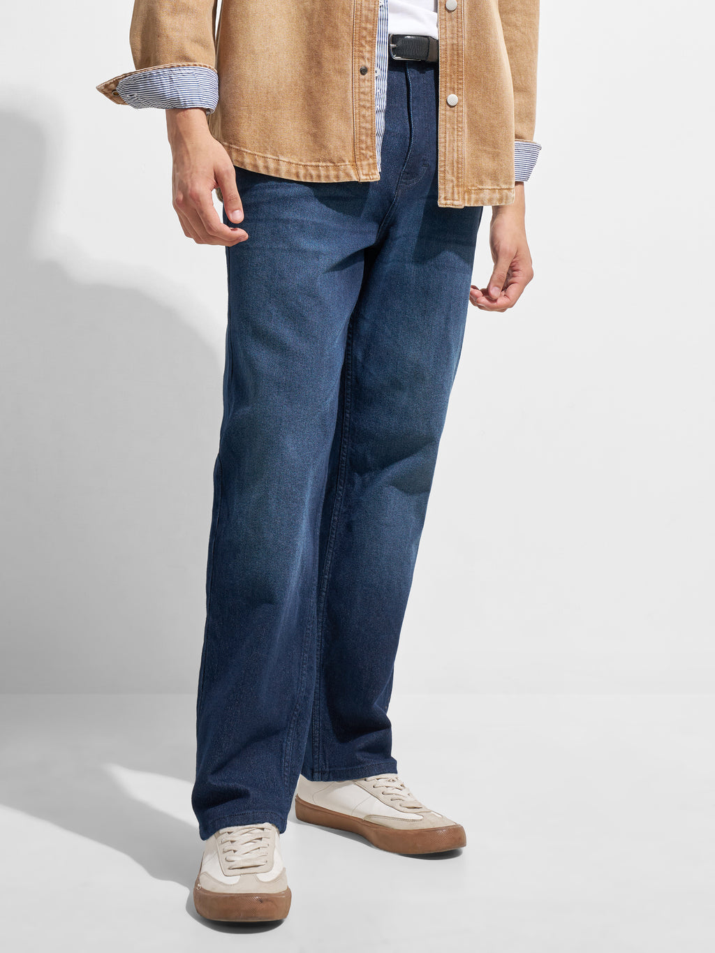Purple By Highlander Men Blue Relaxed Fit Stretchable Jeans
