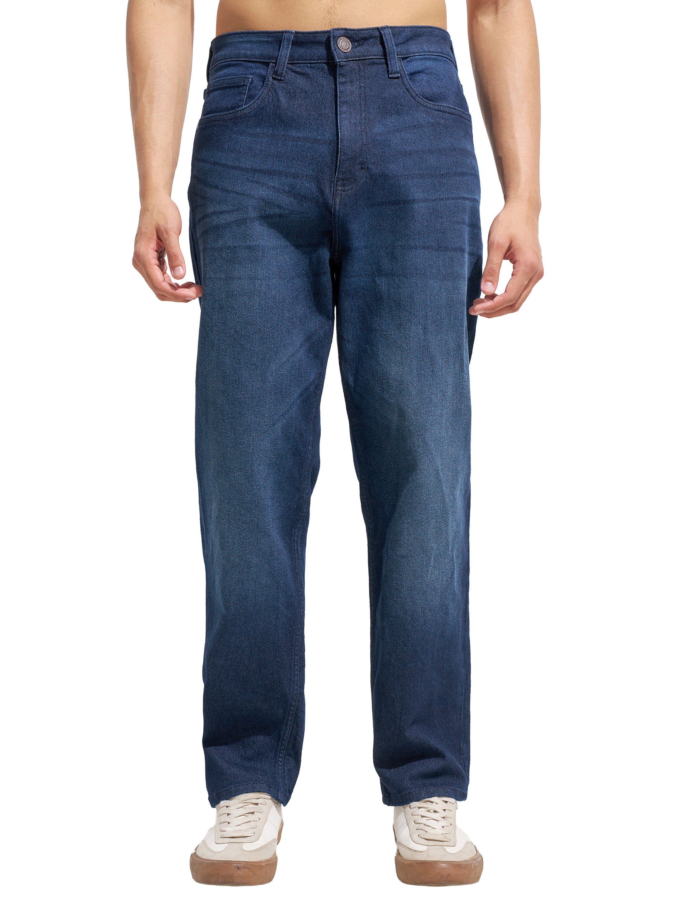 Purple By Highlander Men Blue Relaxed Fit Stretchable Jeans
