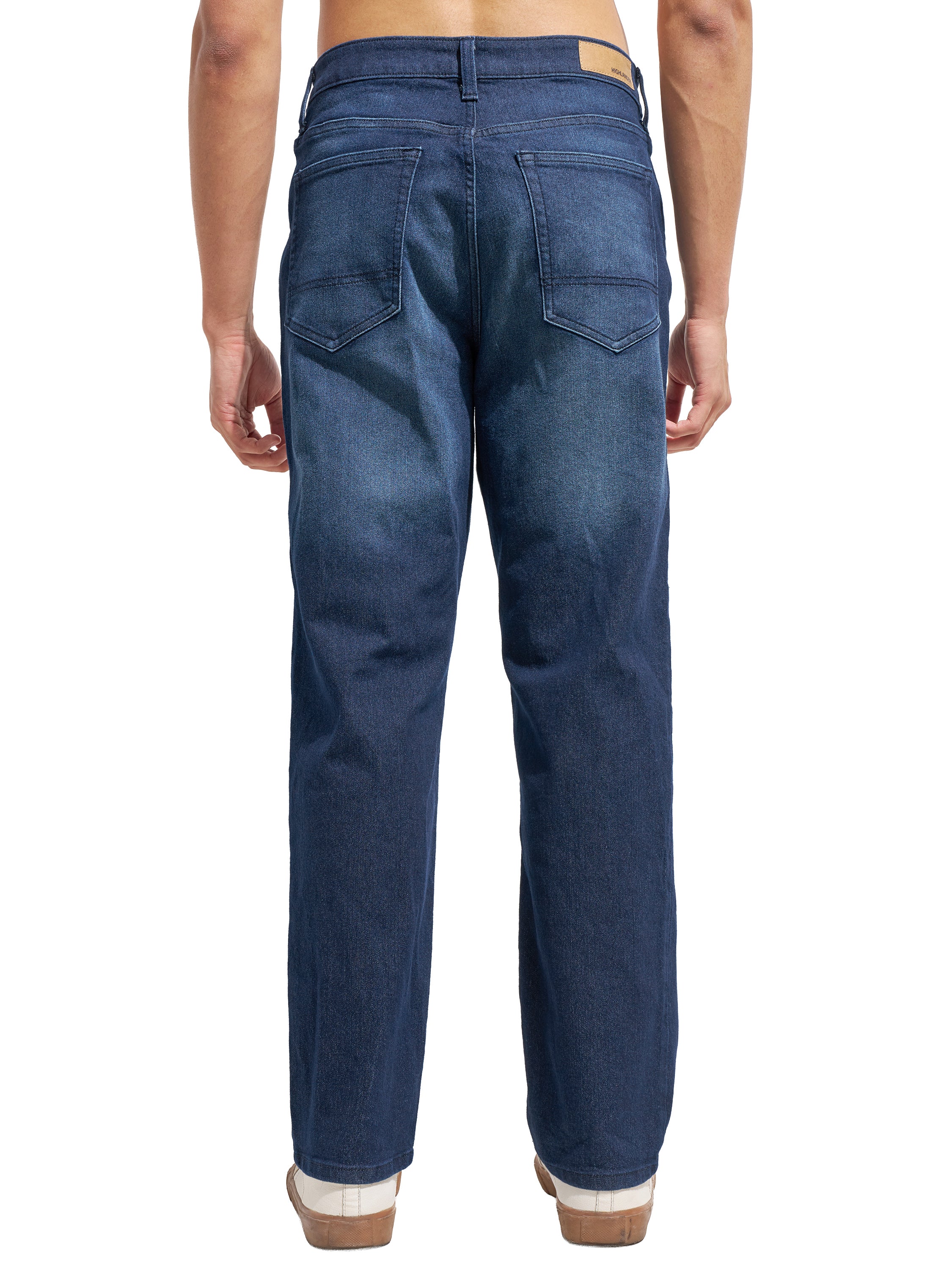 Purple By Highlander Men Blue Relaxed Fit Stretchable Jeans