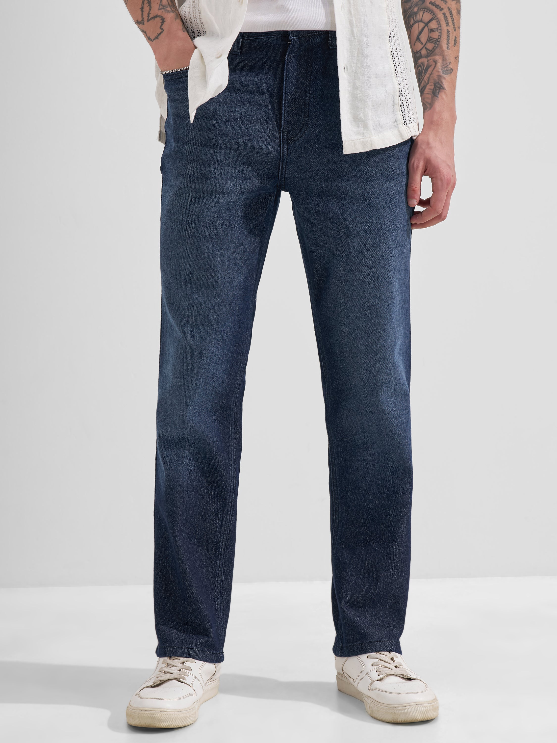 Highlander Men Blue Regular Fit Stretchable Jeans