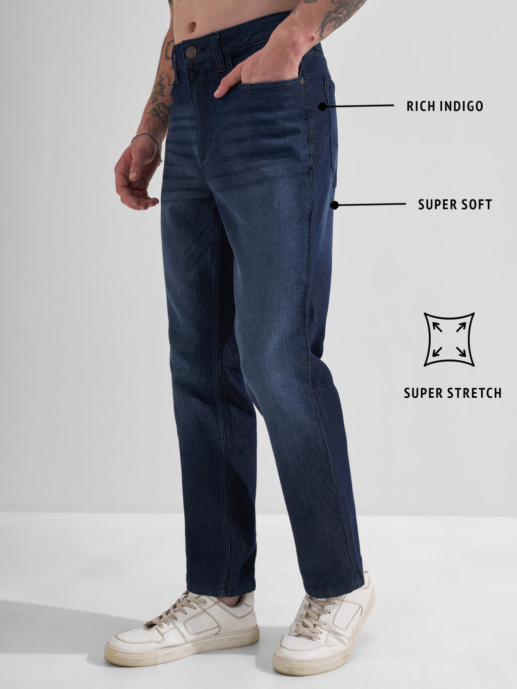 Highlander Men Blue Regular Fit Stretchable Jeans
