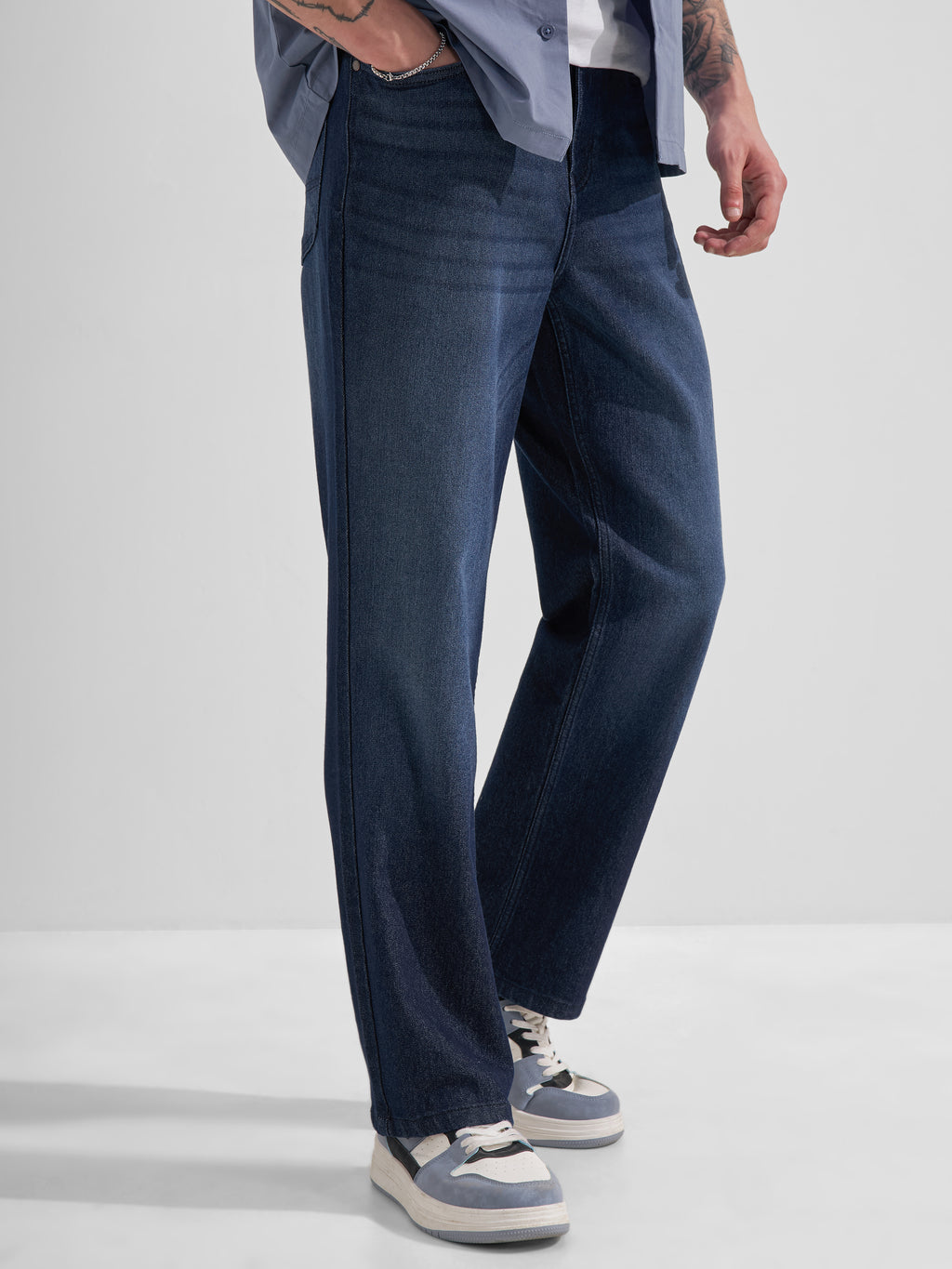 Highlander Men Blue Relaxed Fit Stretchable Jeans