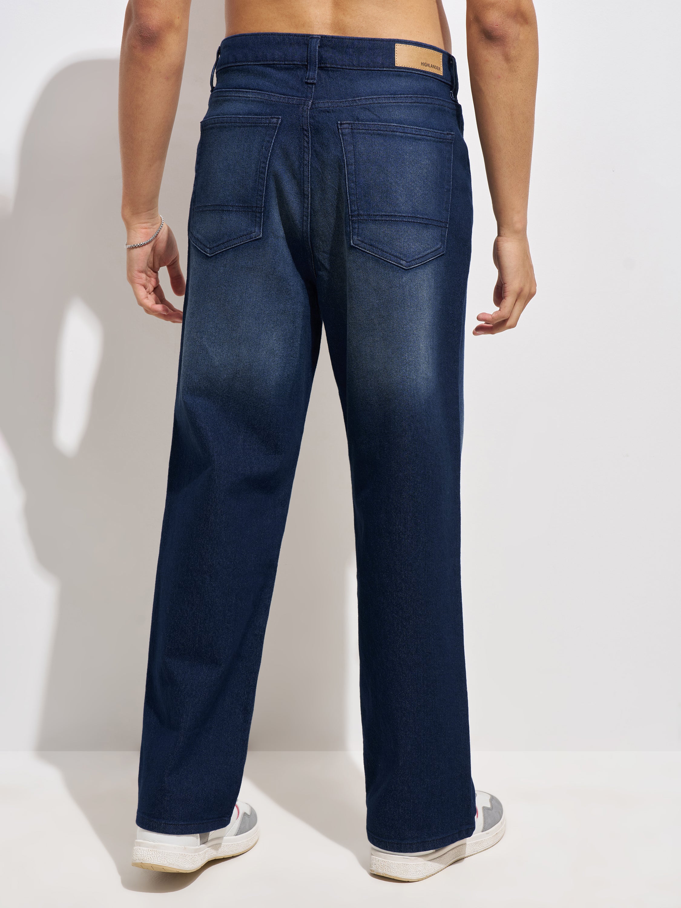 Purple By Highlander Men Blue Loose Fit Stretchable Jeans