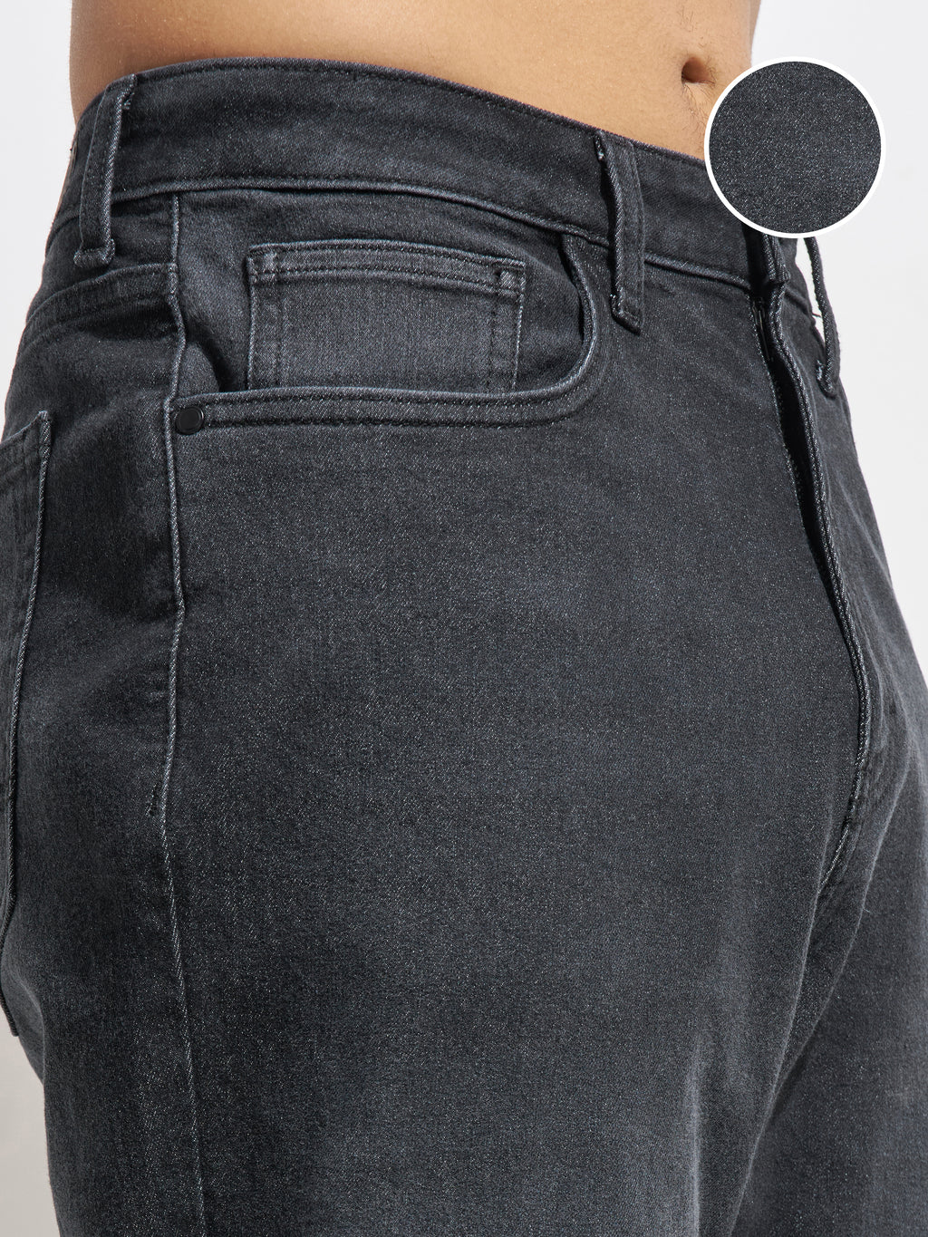 Purple By Highlander Men Black Straight Fit Stretchable Jeans
