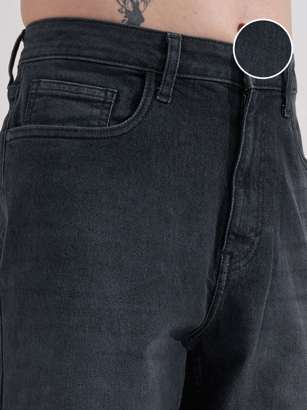 Highlander Men Black Relaxed Fit Stretchable Jeans