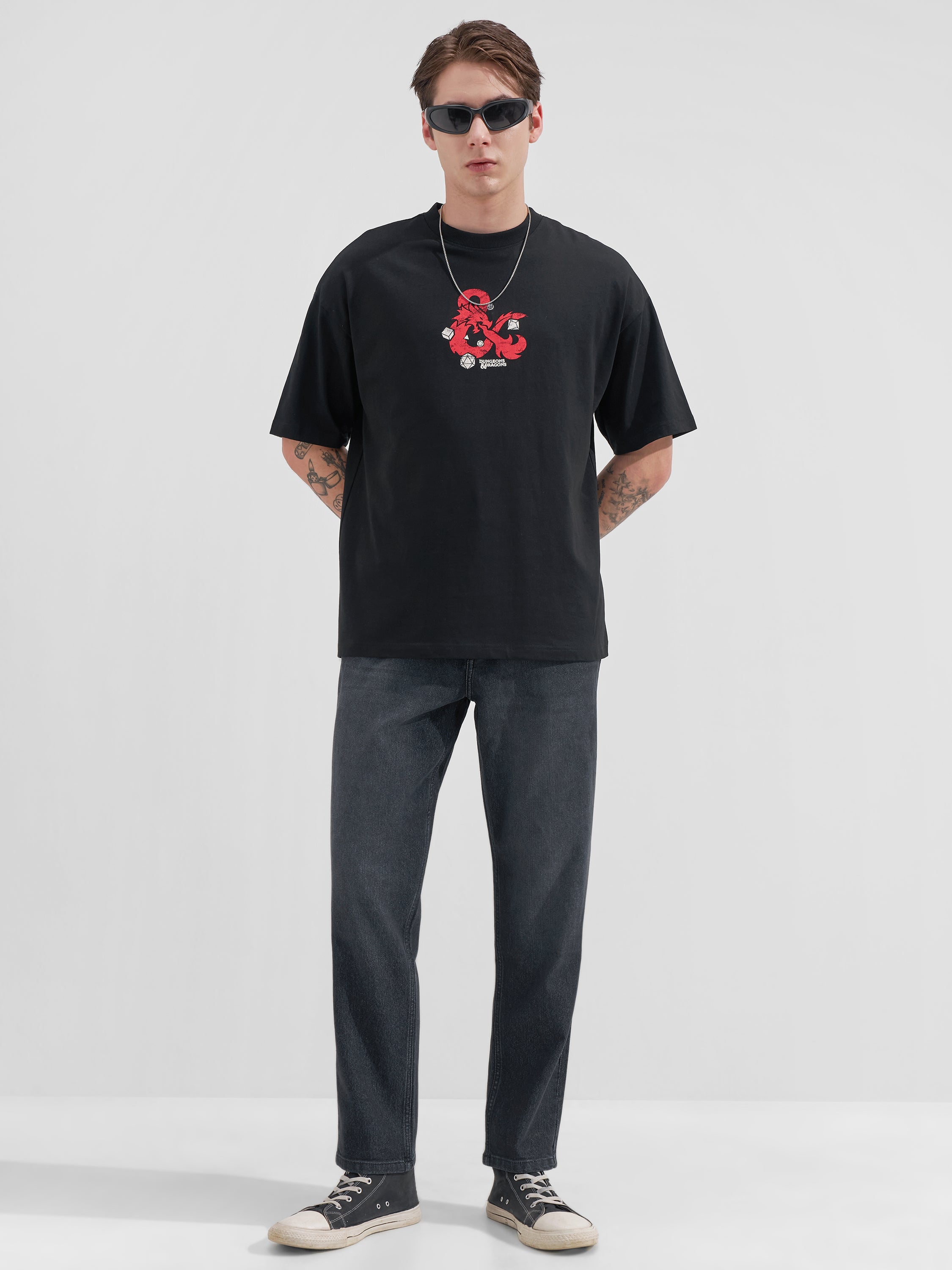 Highlander Men Black Relaxed Fit Stretchable Jeans