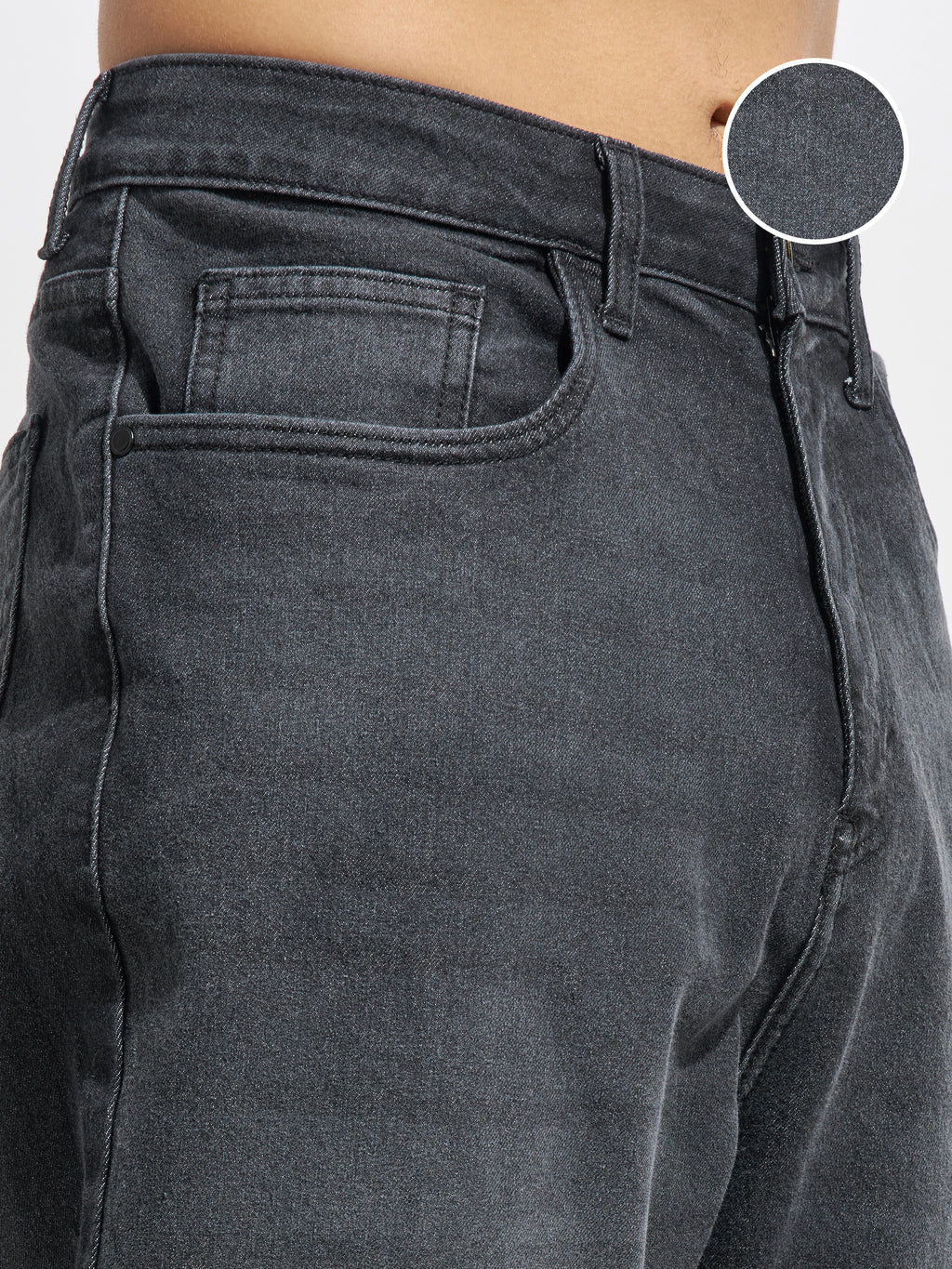 Highlander Men Black Baggy Fit Stretchable Jeans