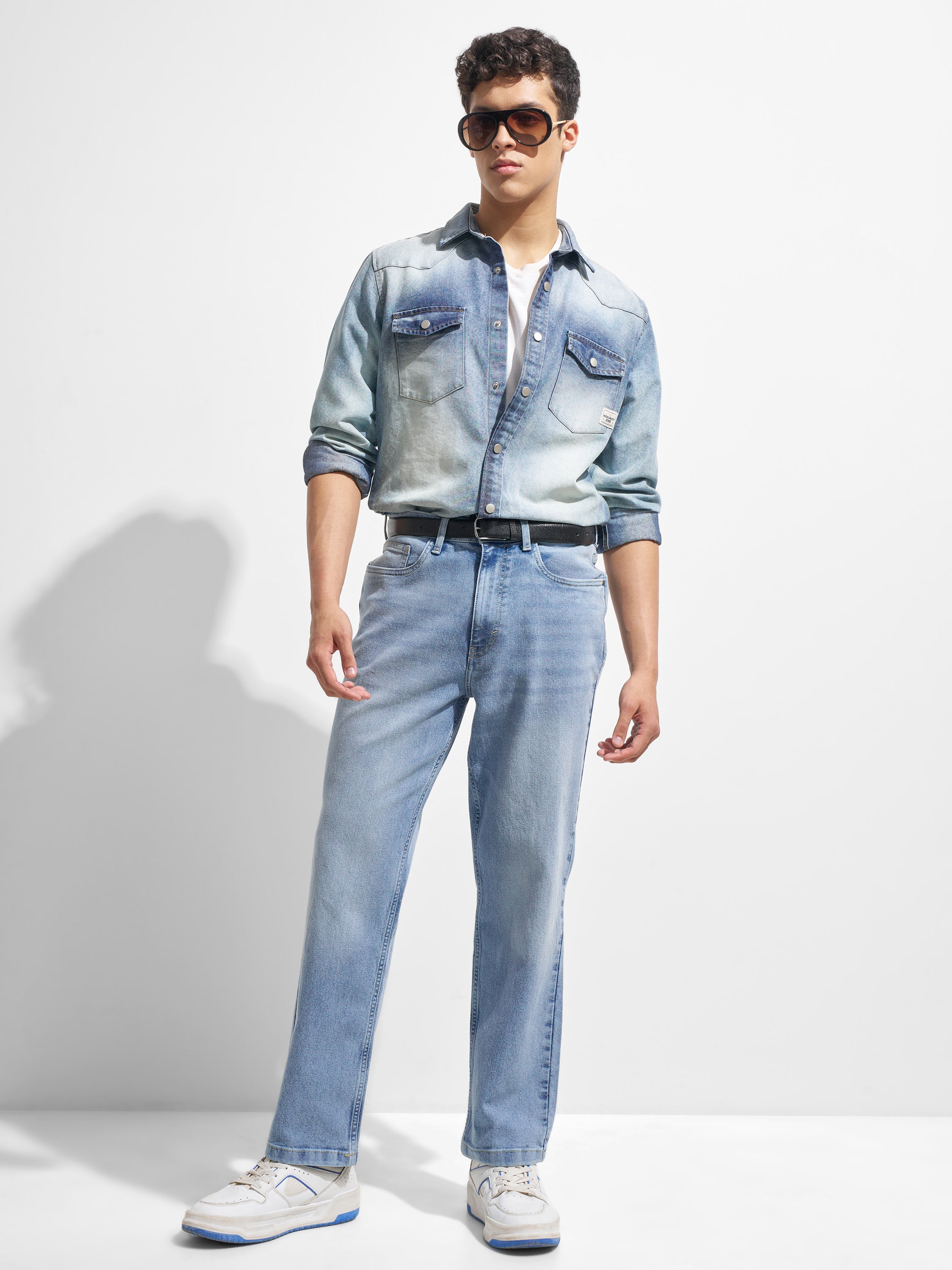 Highlander Men Blue Straight Fit Stretchable Jeans
