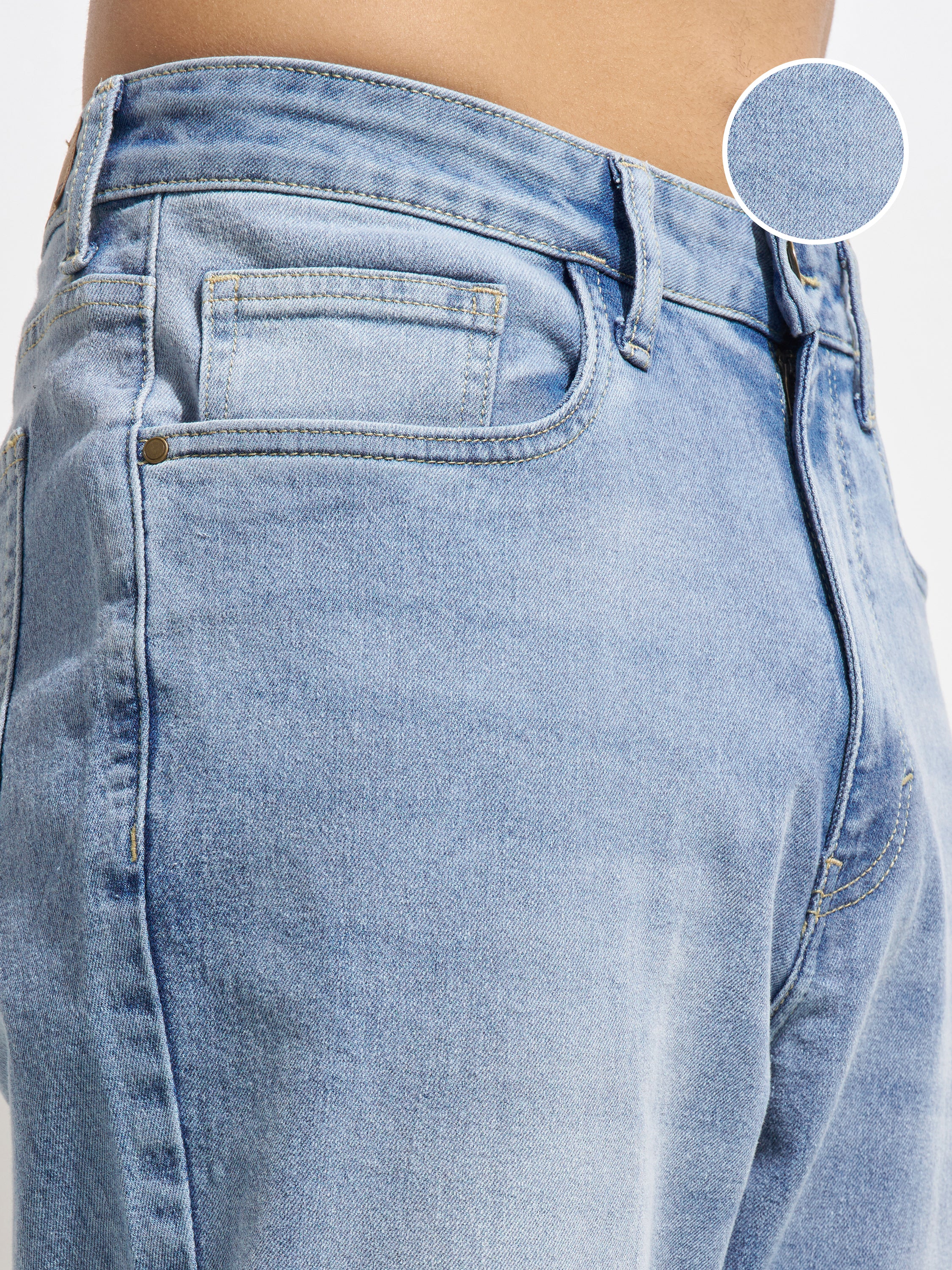 Highlander Men Blue Straight Fit Stretchable Jeans