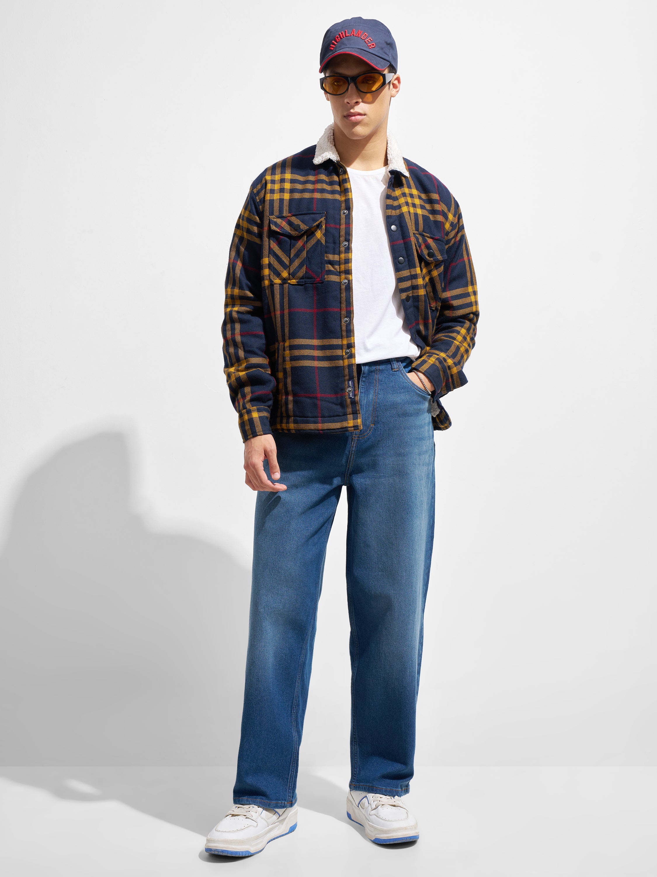 Purple By Highlander Men Blue Loose Fit Stretchable Jeans