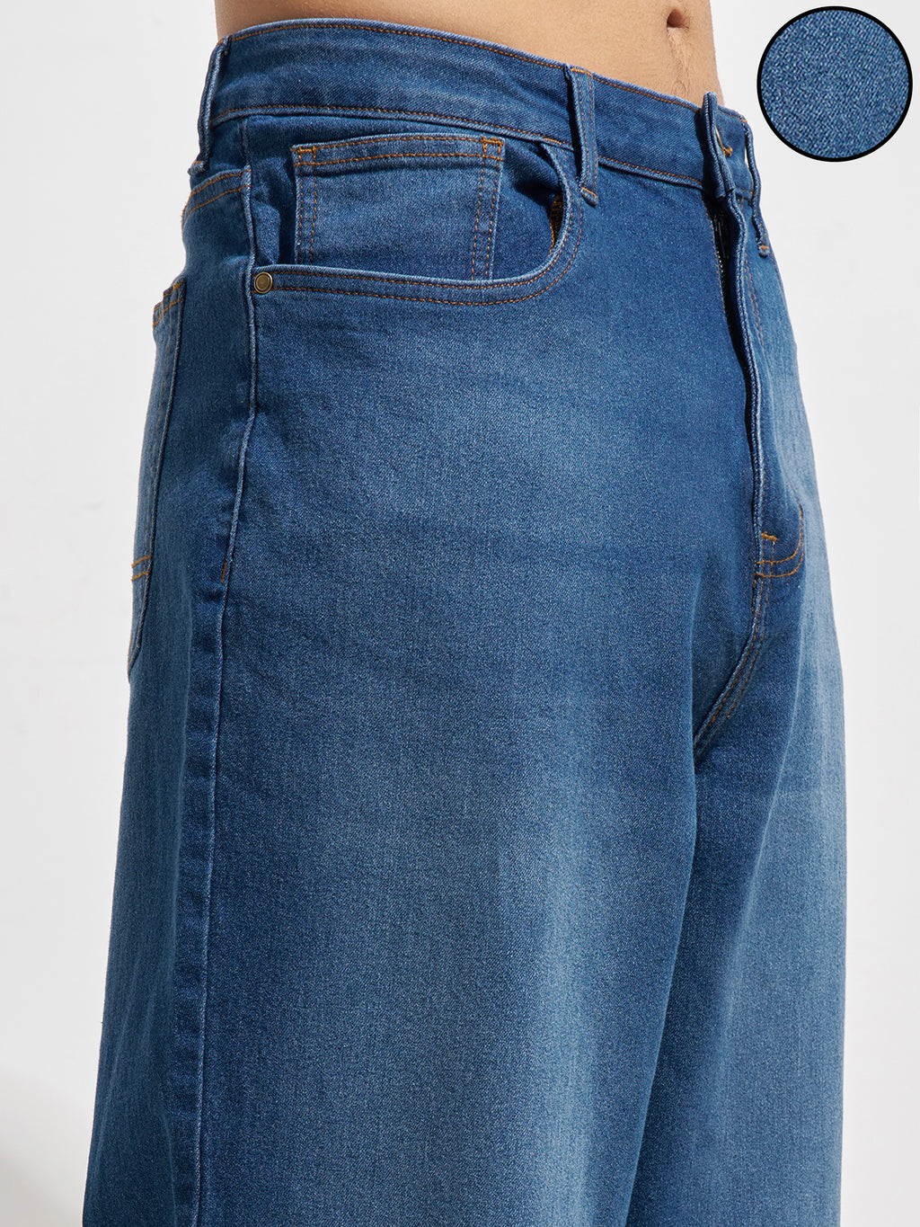 Purple By Highlander Men Blue Loose Fit Stretchable Jeans