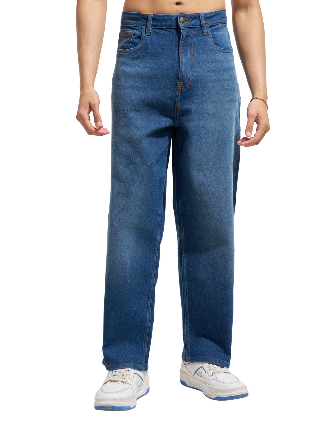 Purple By Highlander Men Blue Loose Fit Stretchable Jeans