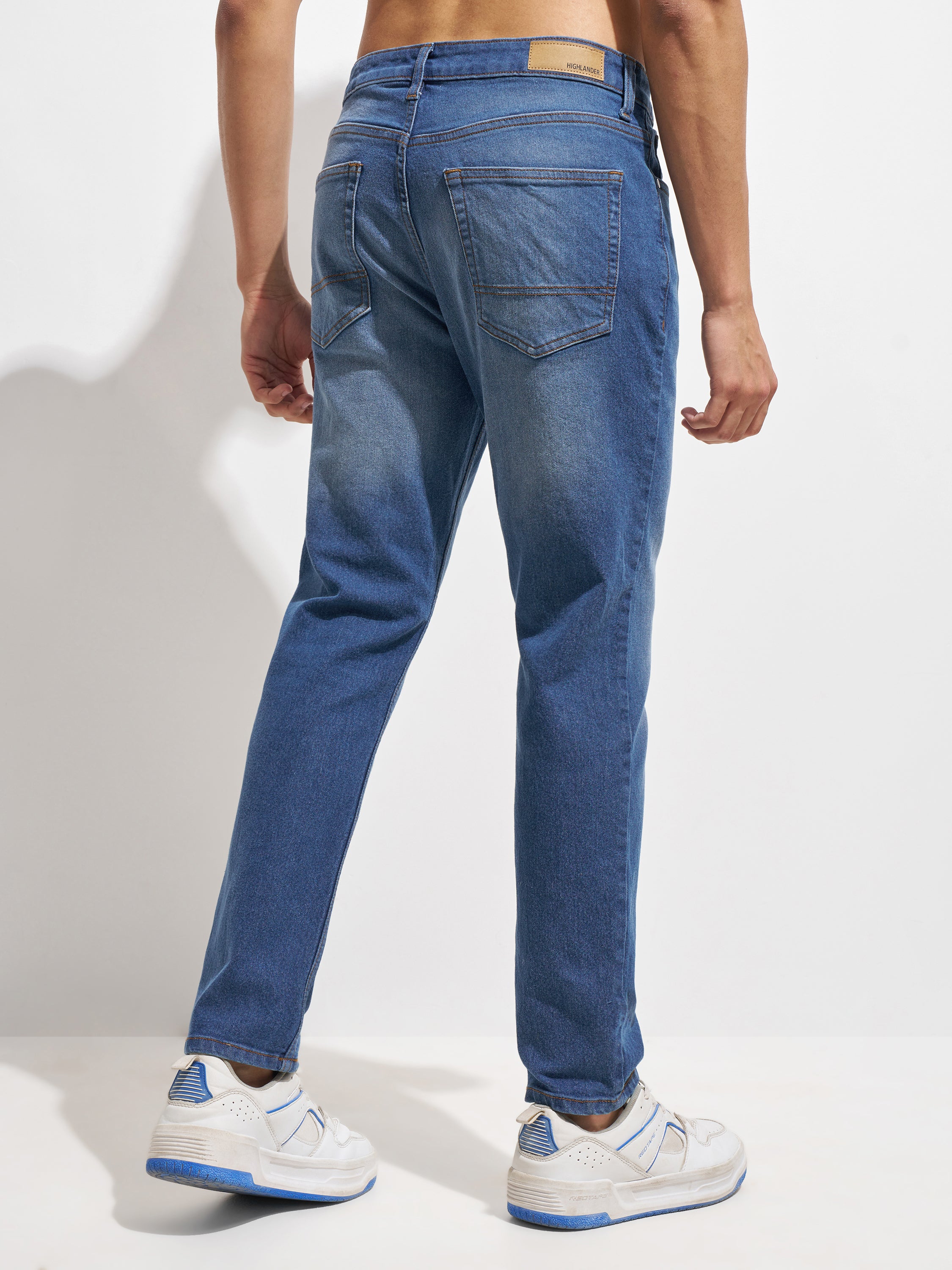 Purple By Highlander Men Blue Regular Fit Stretchable Jeans