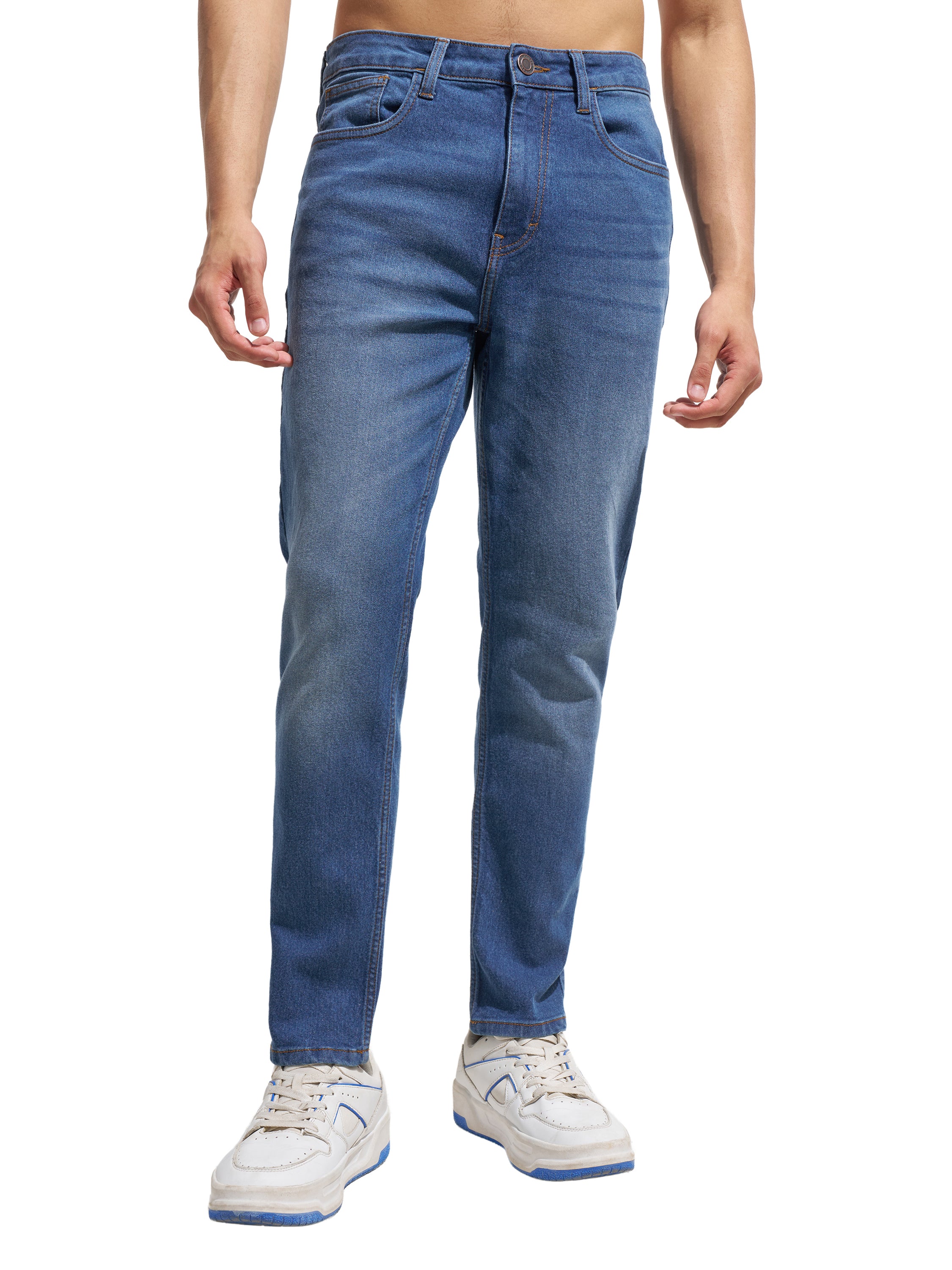 Purple By Highlander Men Blue Regular Fit Stretchable Jeans