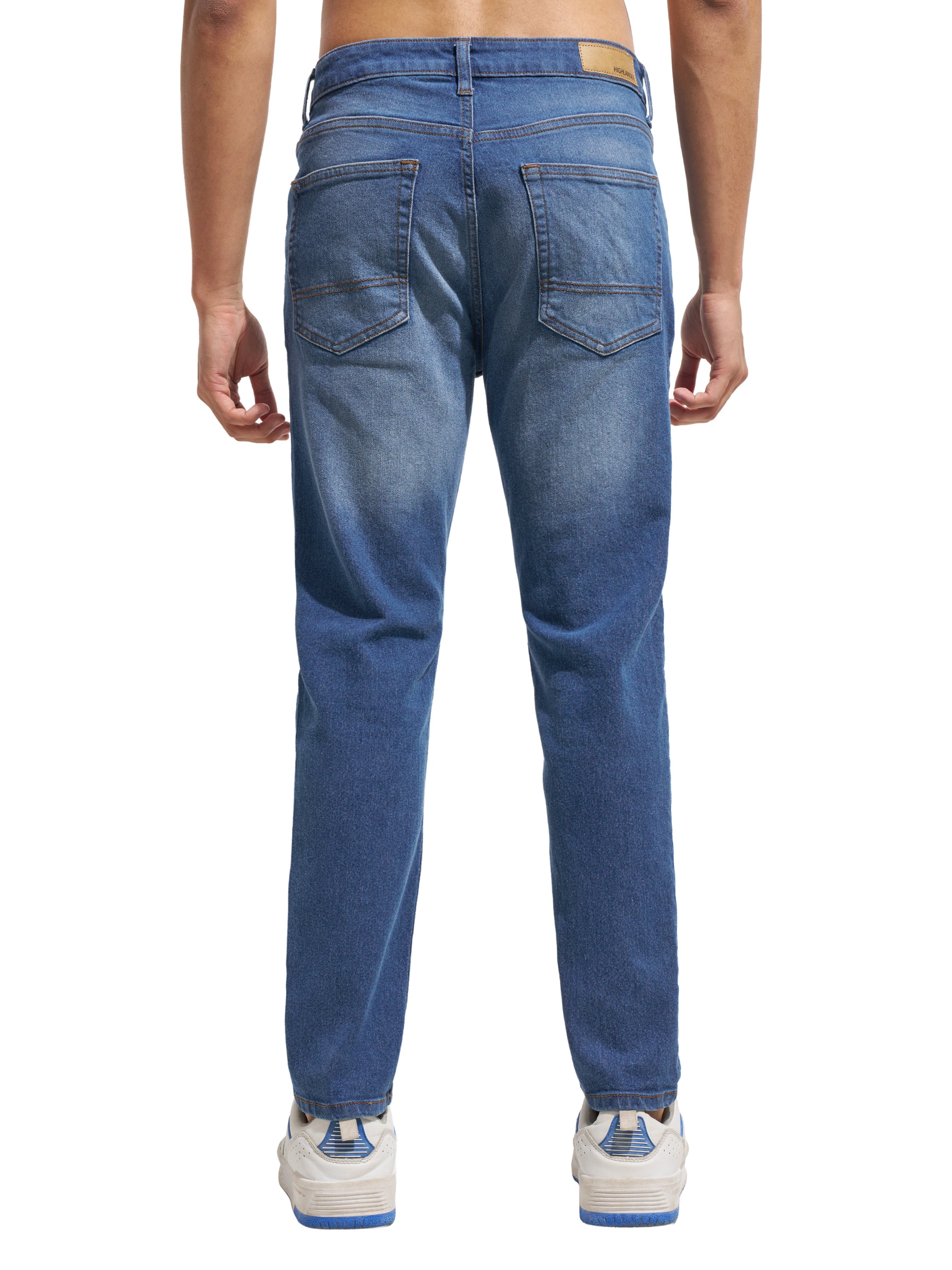 Purple By Highlander Men Blue Regular Fit Stretchable Jeans