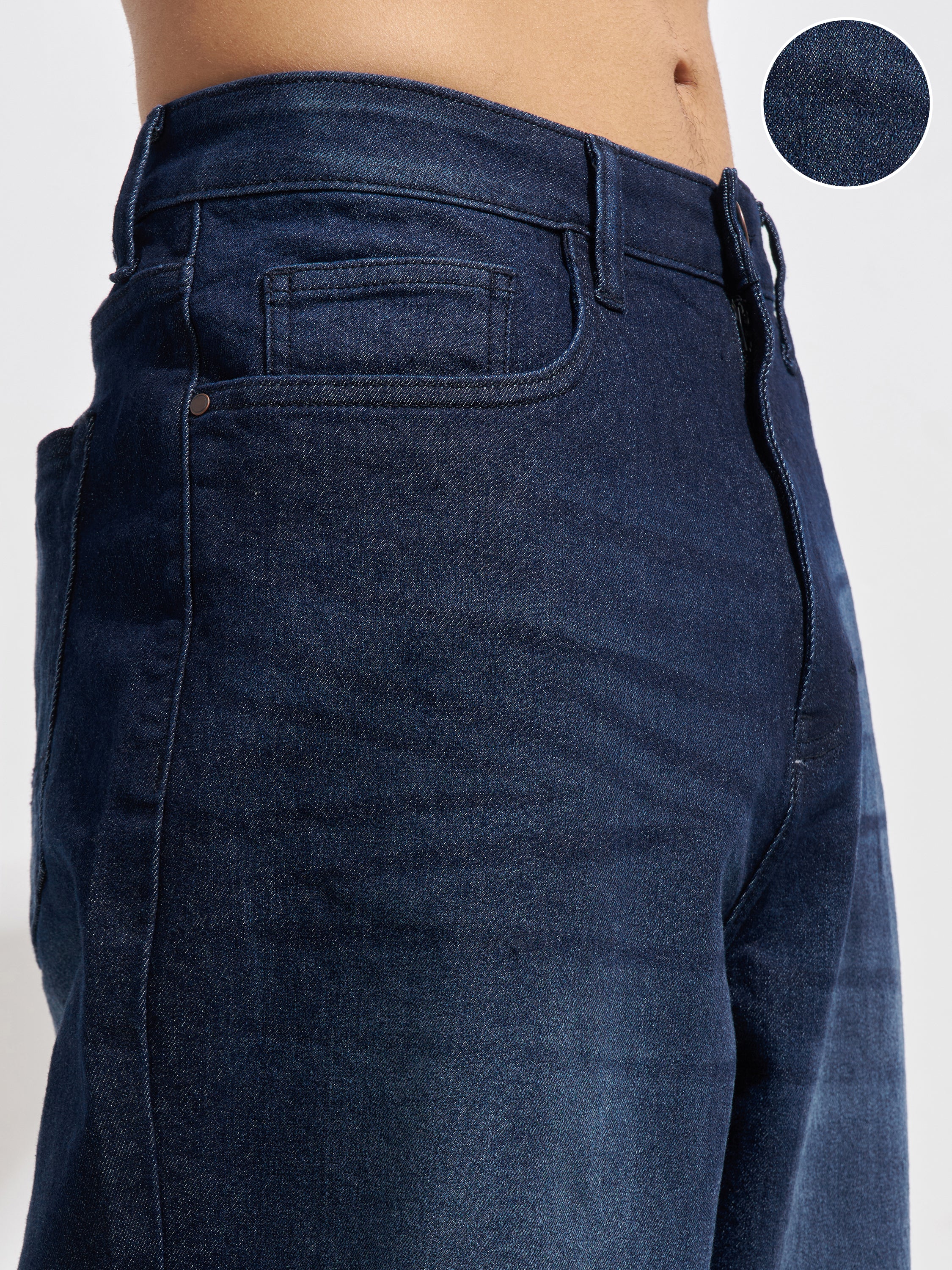 Purple By Highlander Men Blue Baggy Fit Stretchable Jeans