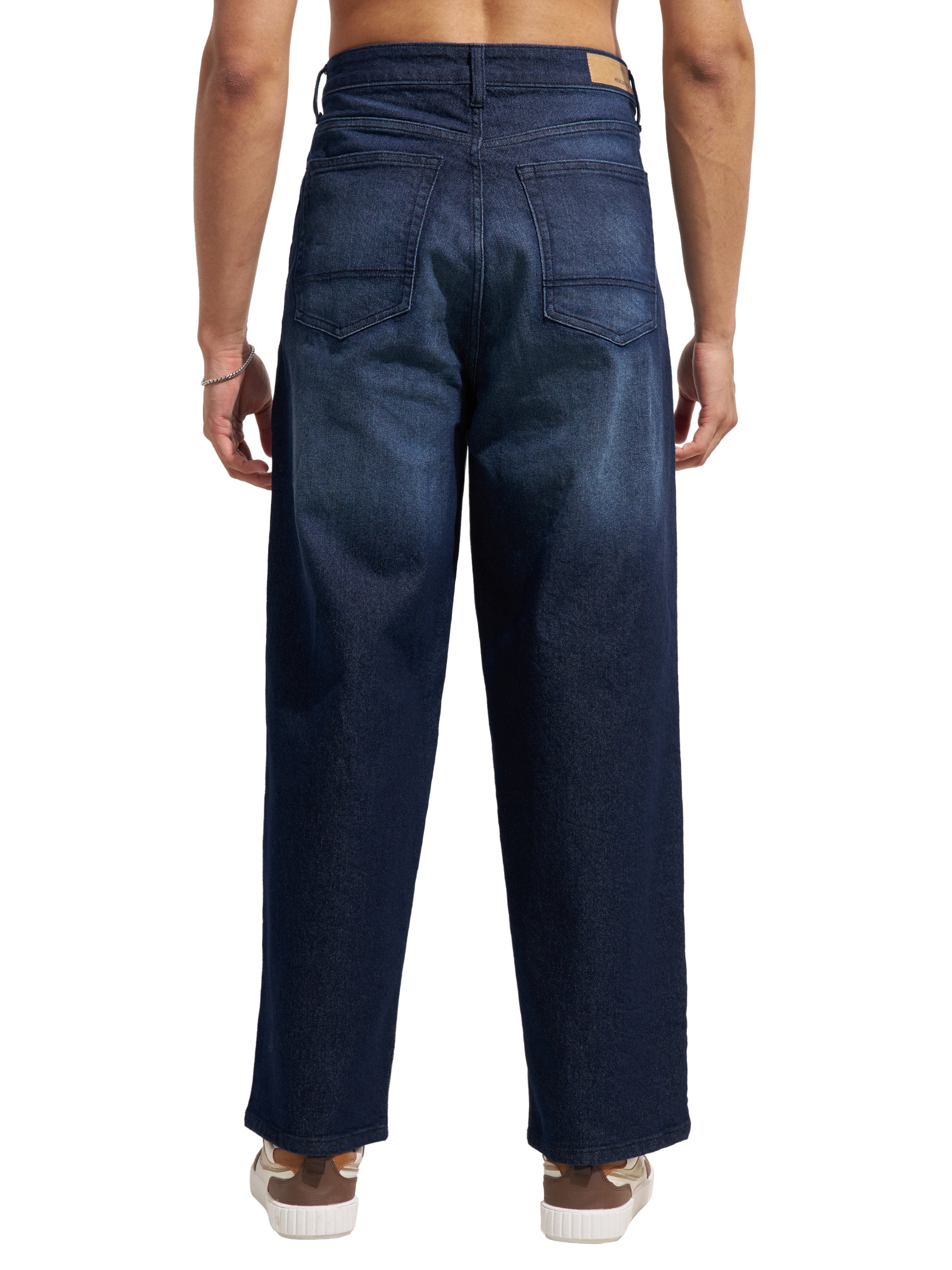 Purple By Highlander Men Blue Baggy Fit Stretchable Jeans