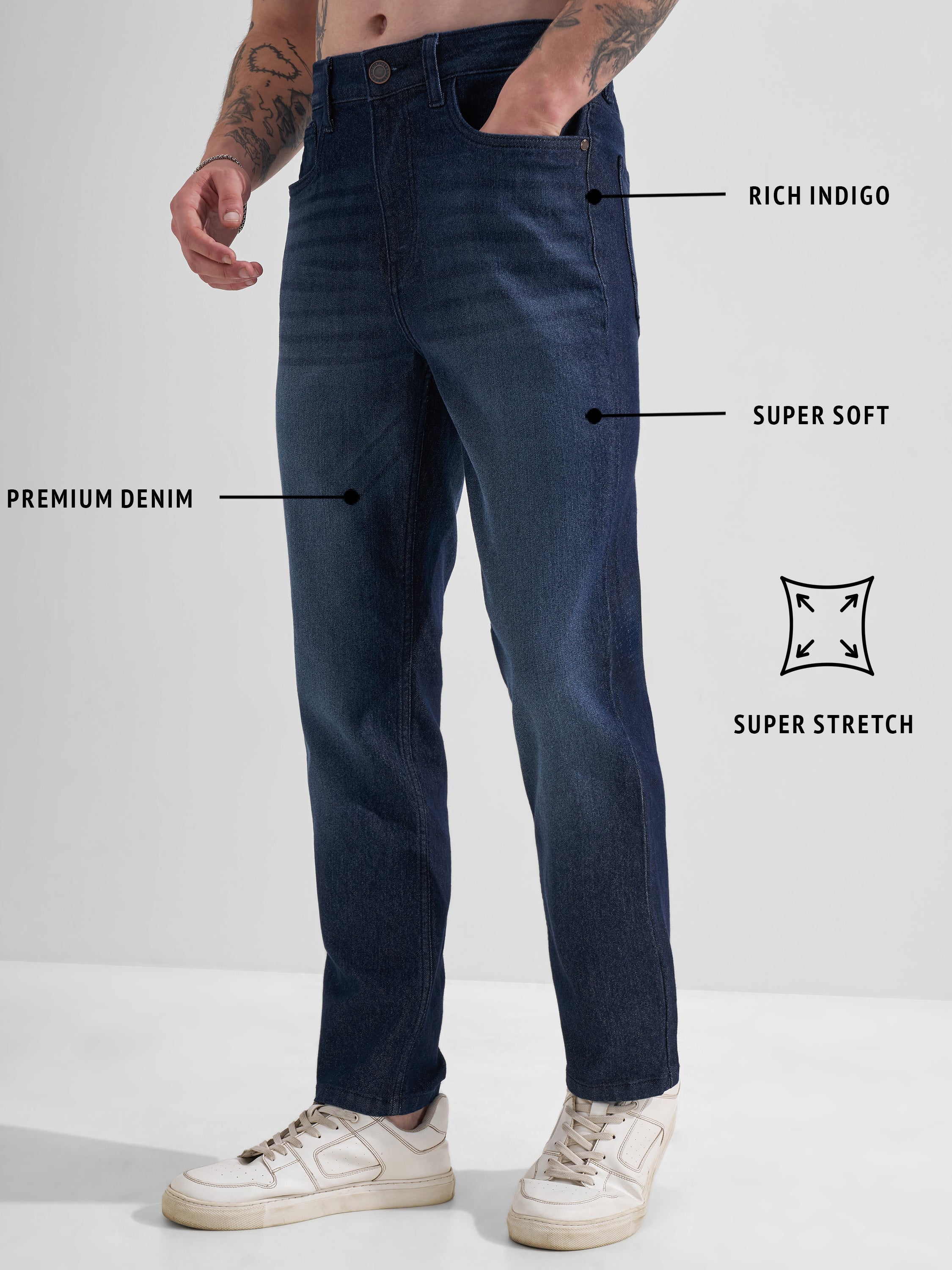 Highlander Men Blue Slim Fit Stretchable Jeans