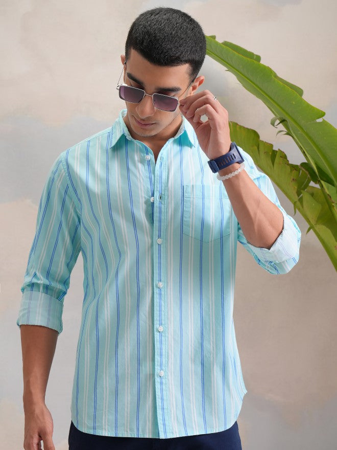 Highlander Men Multi Striped Slim Fit Casual Shirt - Multi - Image 1