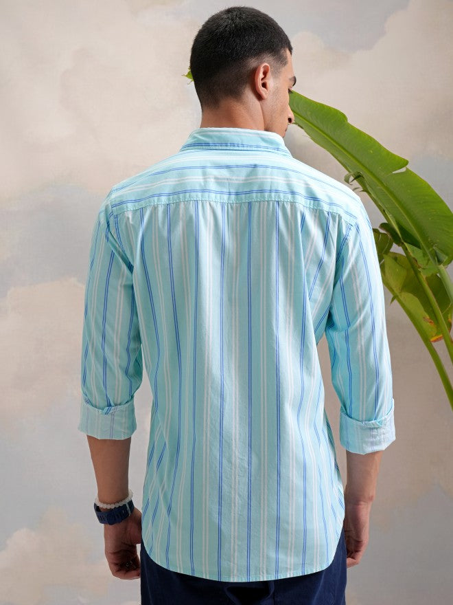 Highlander Men Multi Striped Slim Fit Casual Shirt - Multi - Image 3